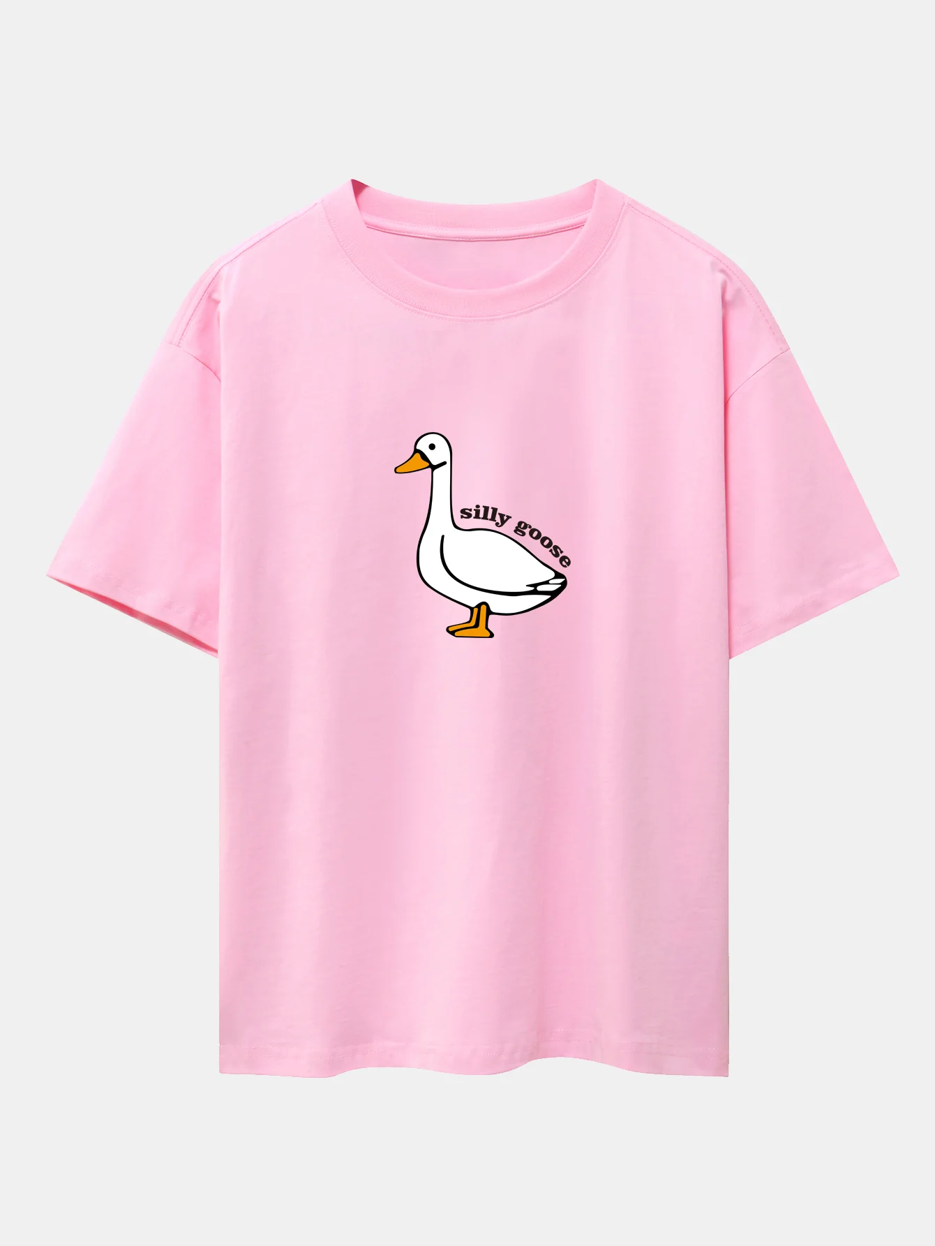 Silly Goose Print Oversize T-Shirt mit überschnittenen Schultern - Image 4