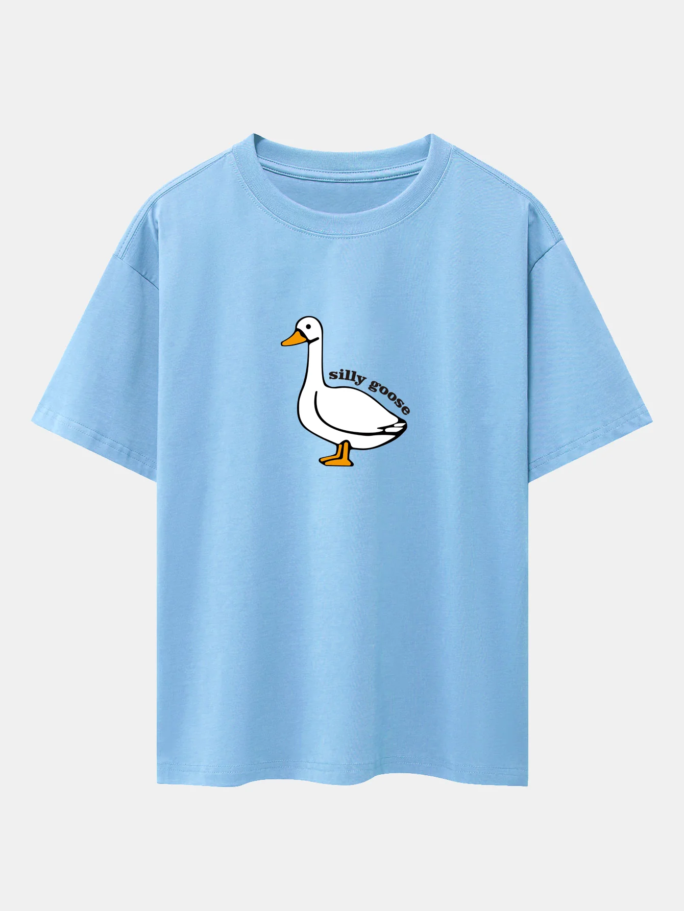 Silly Goose Print Oversize T-Shirt mit überschnittenen Schultern - Image 5