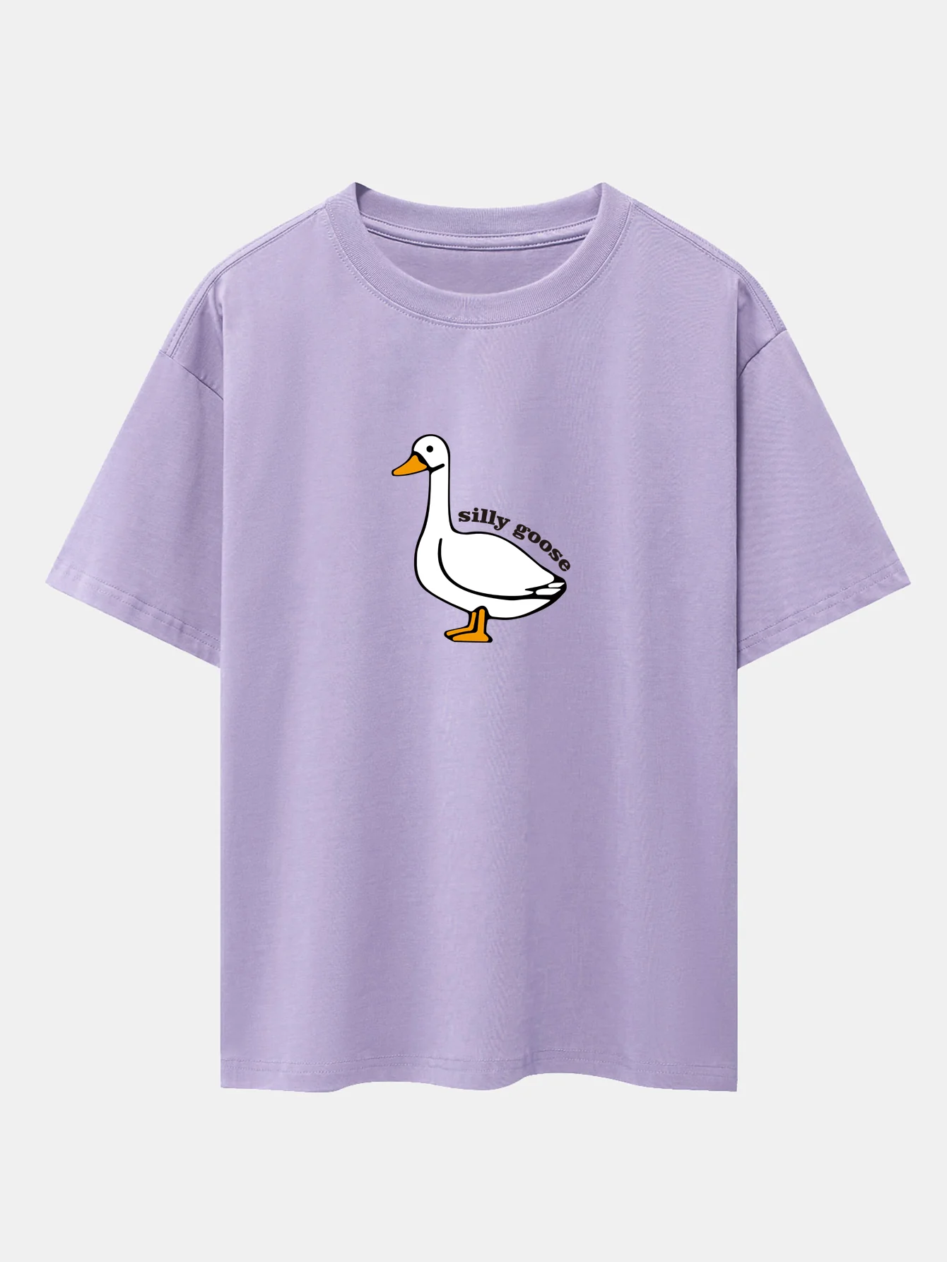 Silly Goose Print Oversize T-Shirt mit überschnittenen Schultern - Image 6