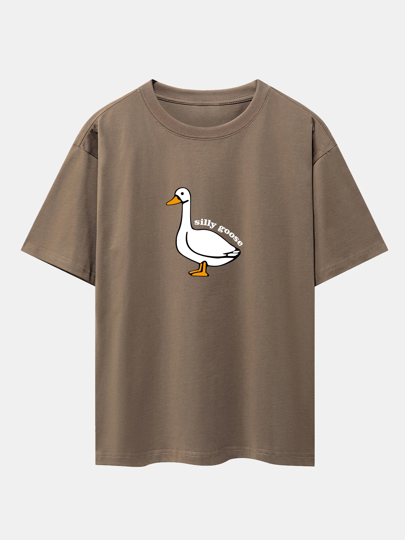 Silly Goose Print Oversize T-Shirt mit überschnittenen Schultern - Image 8