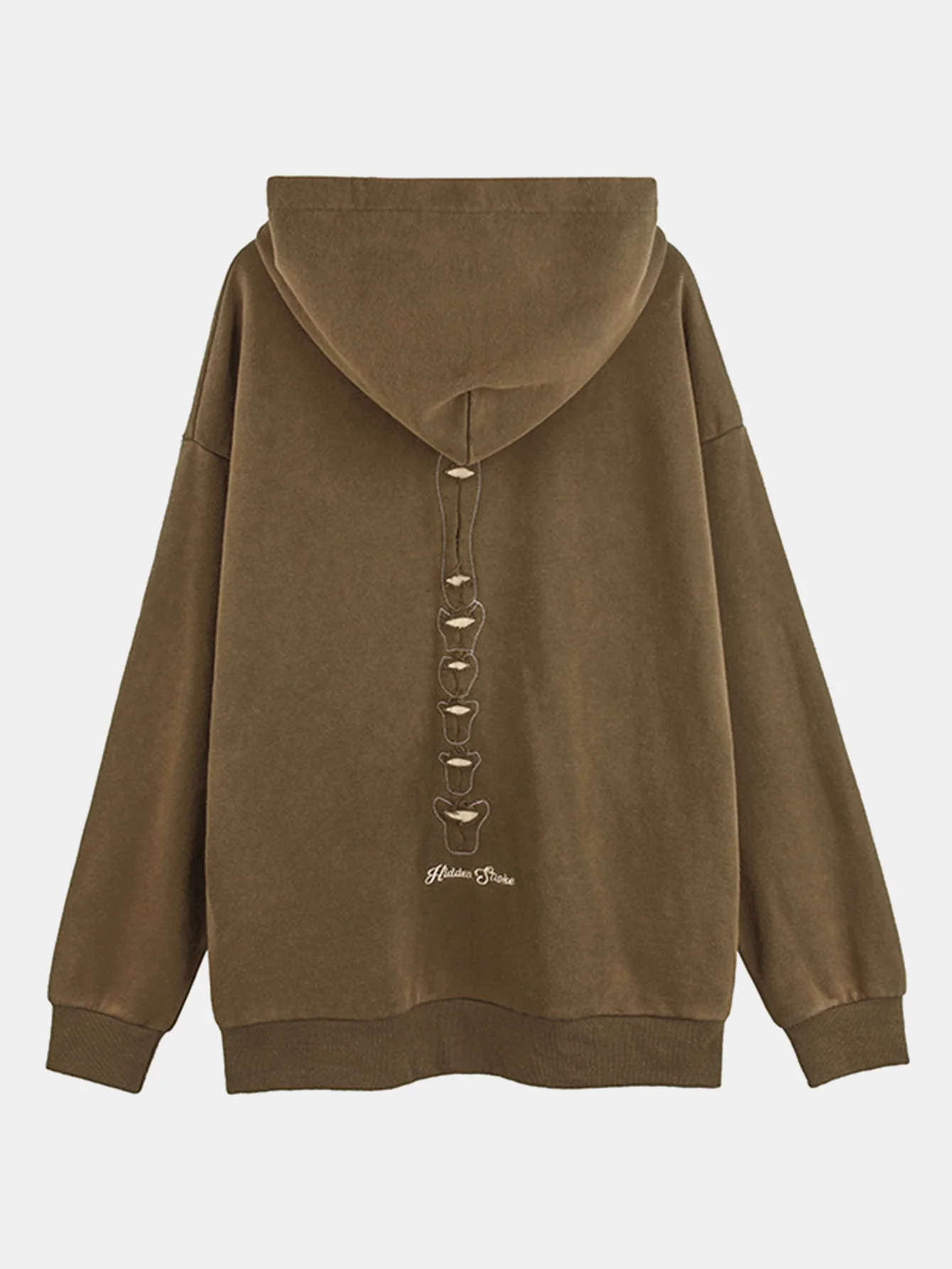 Oversize Skelett Gewaschener Abgenutzter Hoodie - Image 4