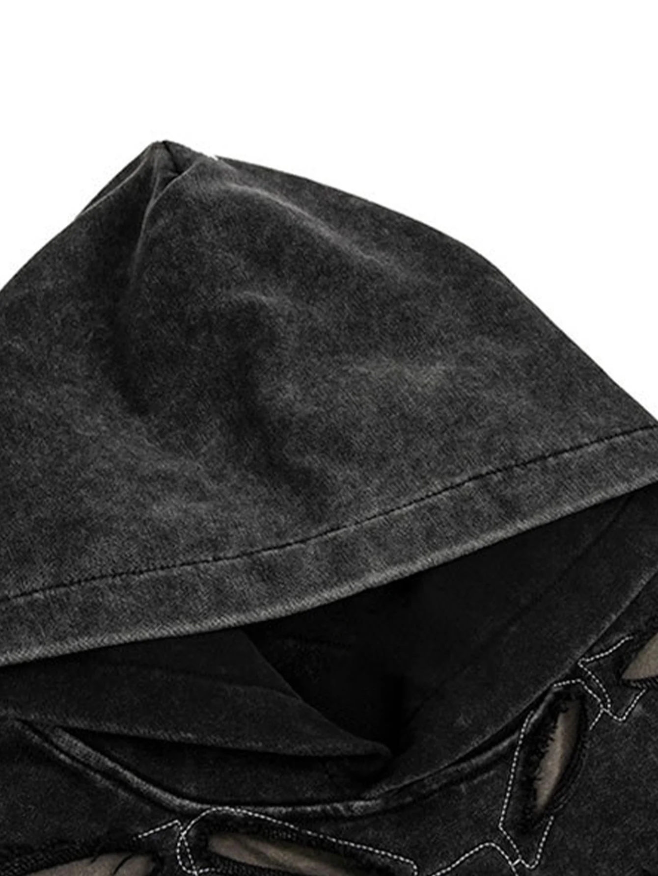 Oversize Skelett Gewaschener Abgenutzter Hoodie - Image 5
