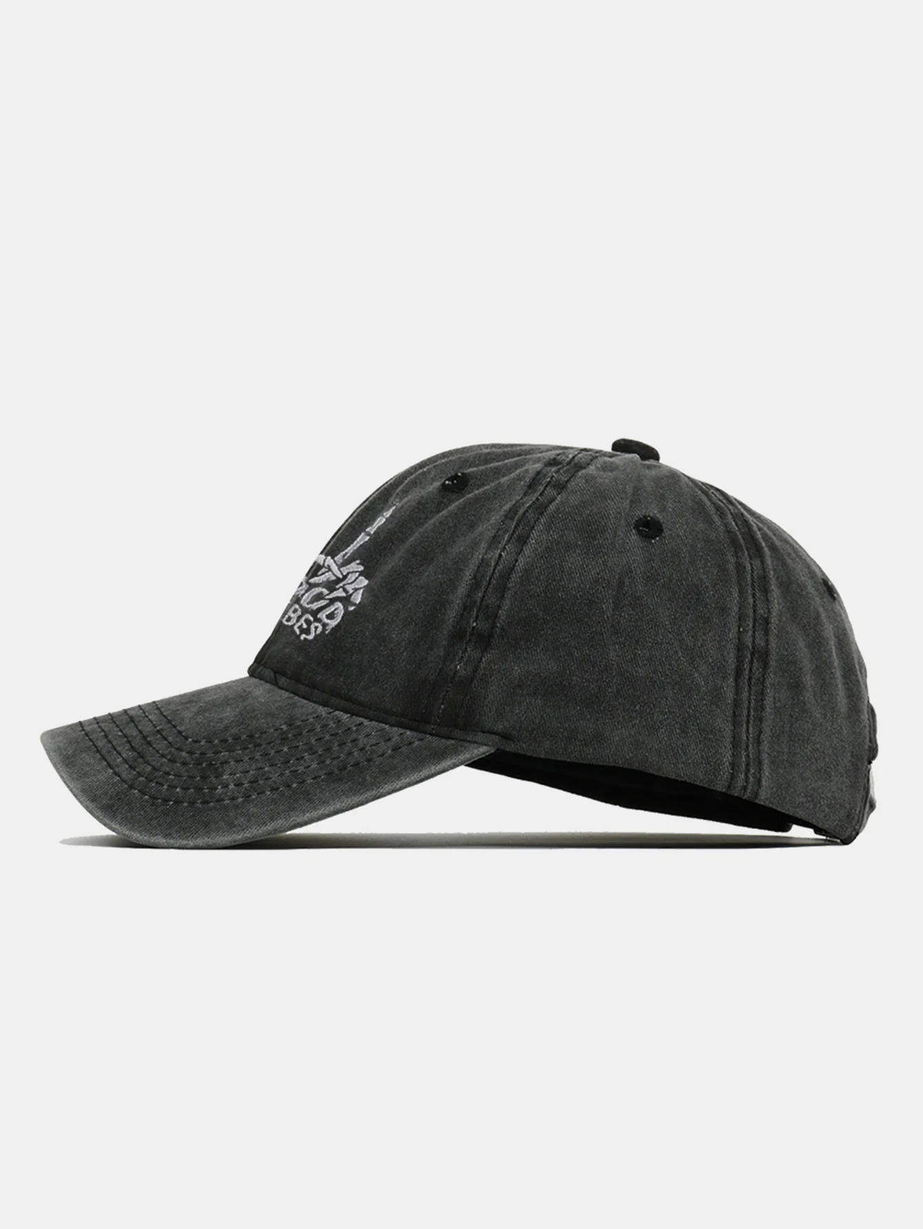 Skull Stickmuster Vintage Abgenutzt Waschbare Baseballmütze - Image 5
