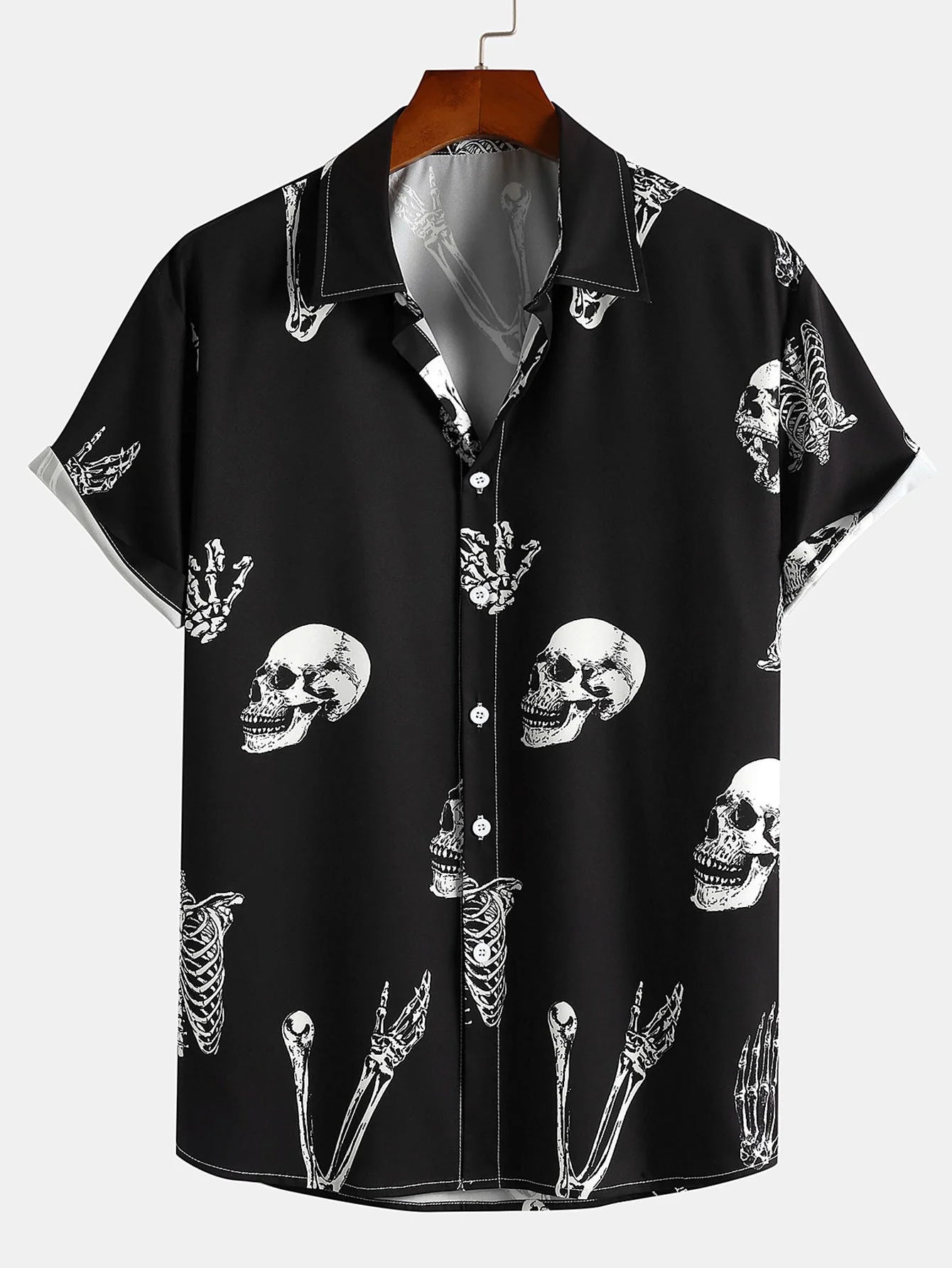 Hemd mit Totenkopf-Print