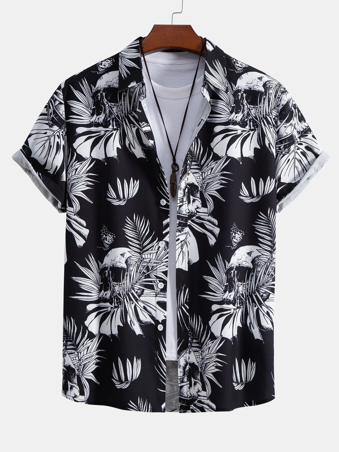 Skull Tropenprint Button-Up-Hemd & Badehose - Image 2
