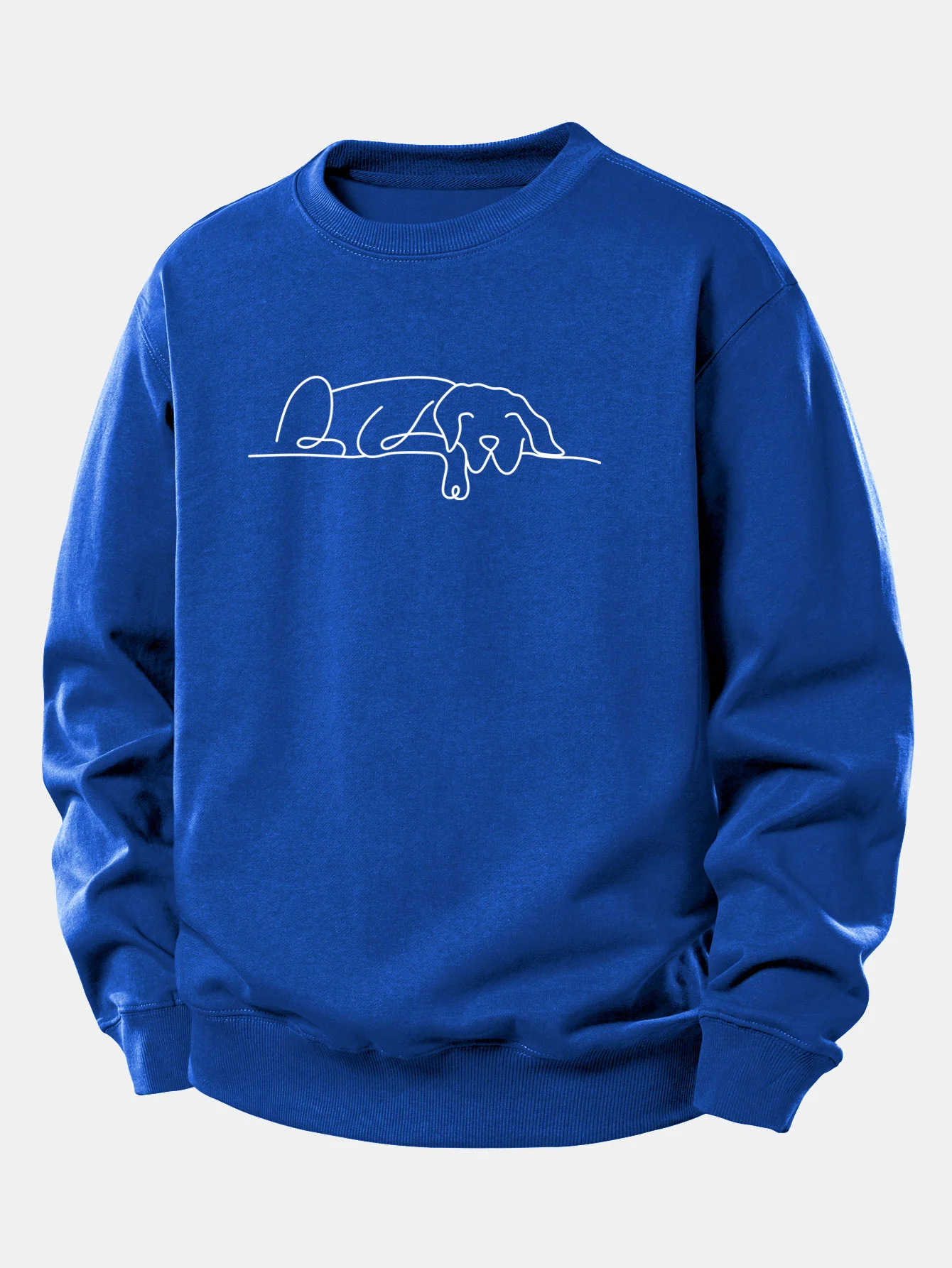 Sleeping Dog Line Print Relax Fit Sweatshirt - Image 11