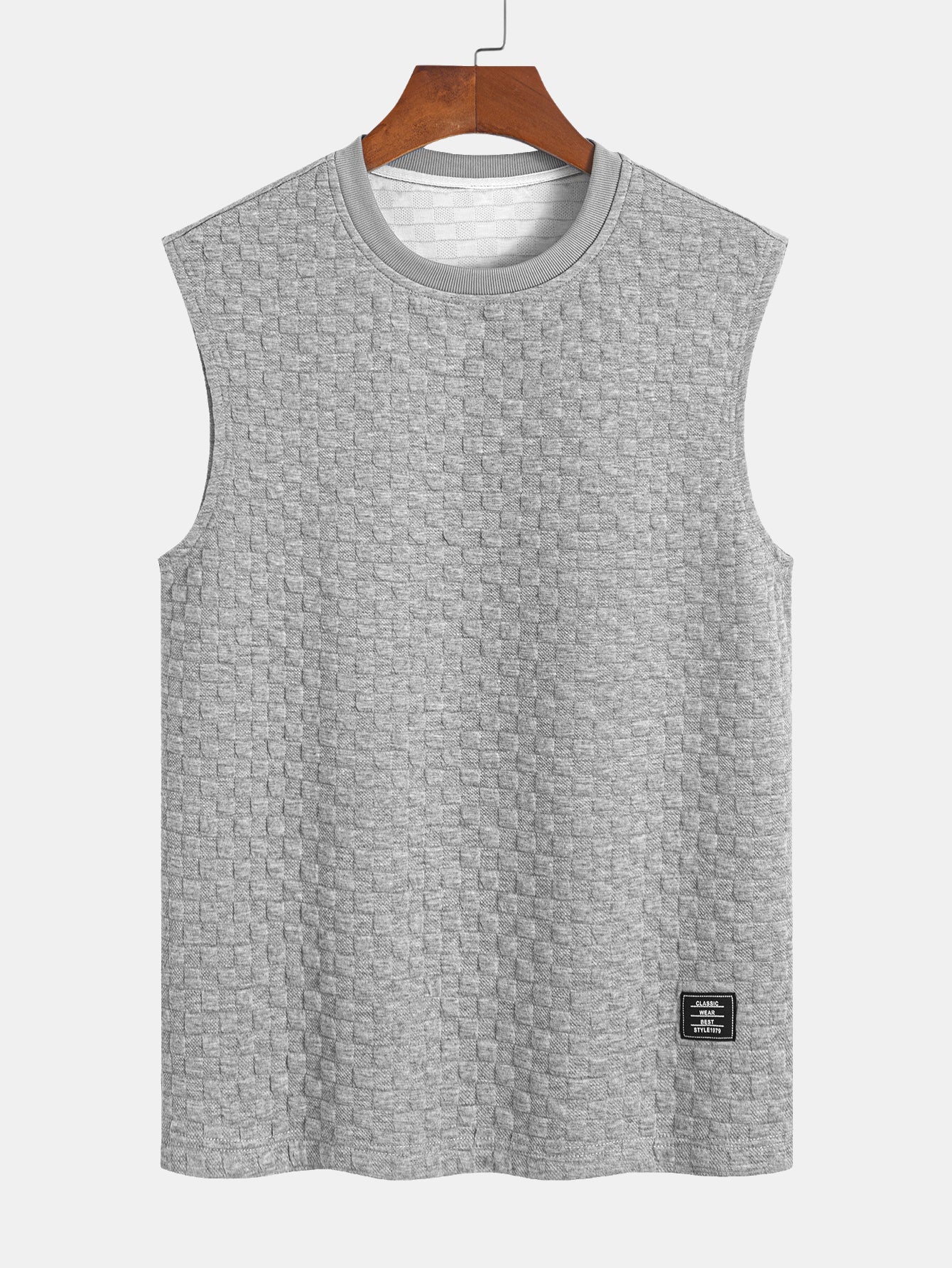 Ärmelloses Schachbrett-T-Shirt - Image 5