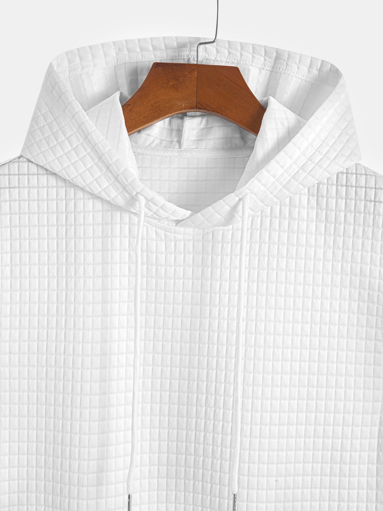 Ärmelloser Waffel-Hoodie mit Kängurutasche & Shorts - Image 18
