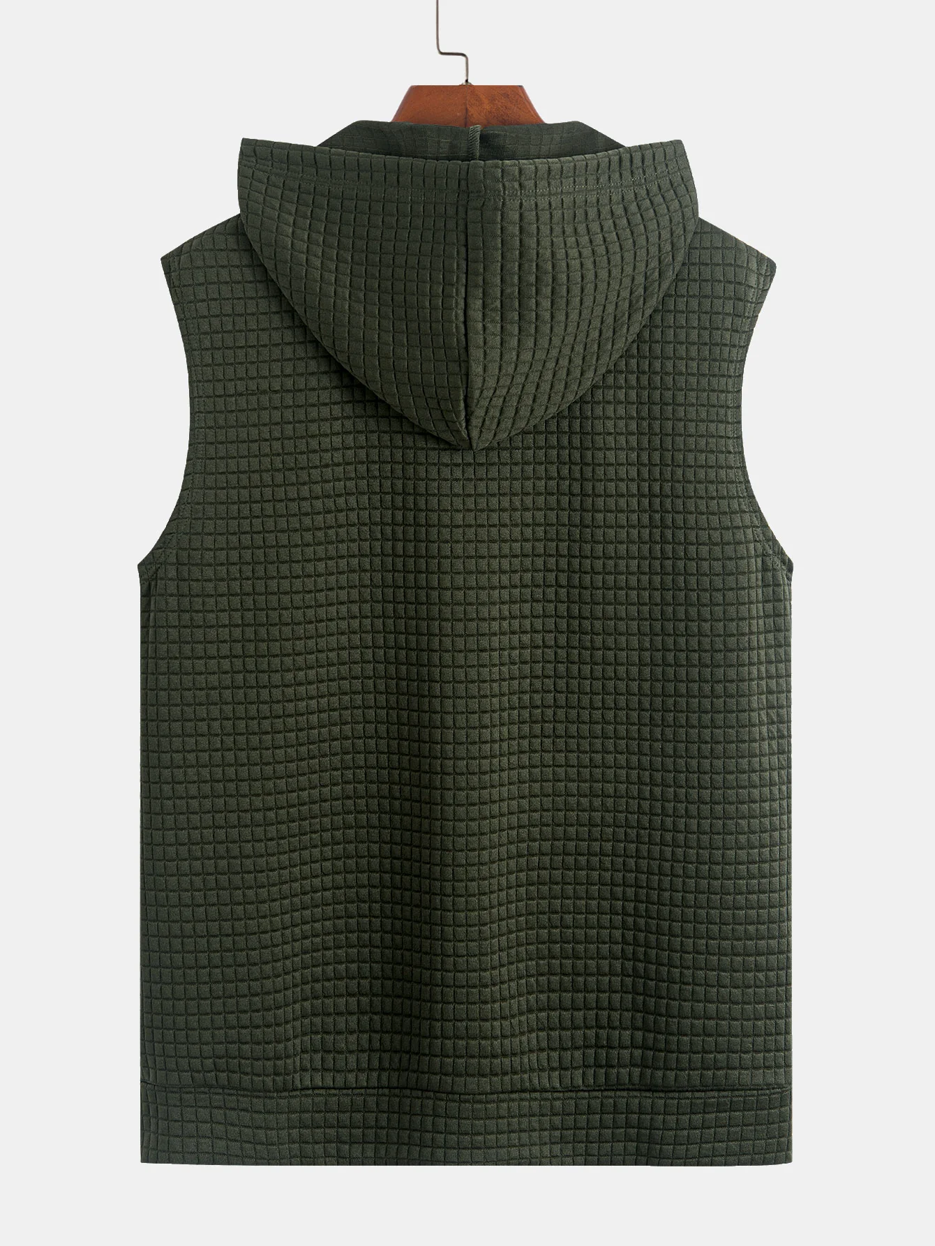Ärmelloser Waffel-Reißverschluss-Hoodie - Image 6