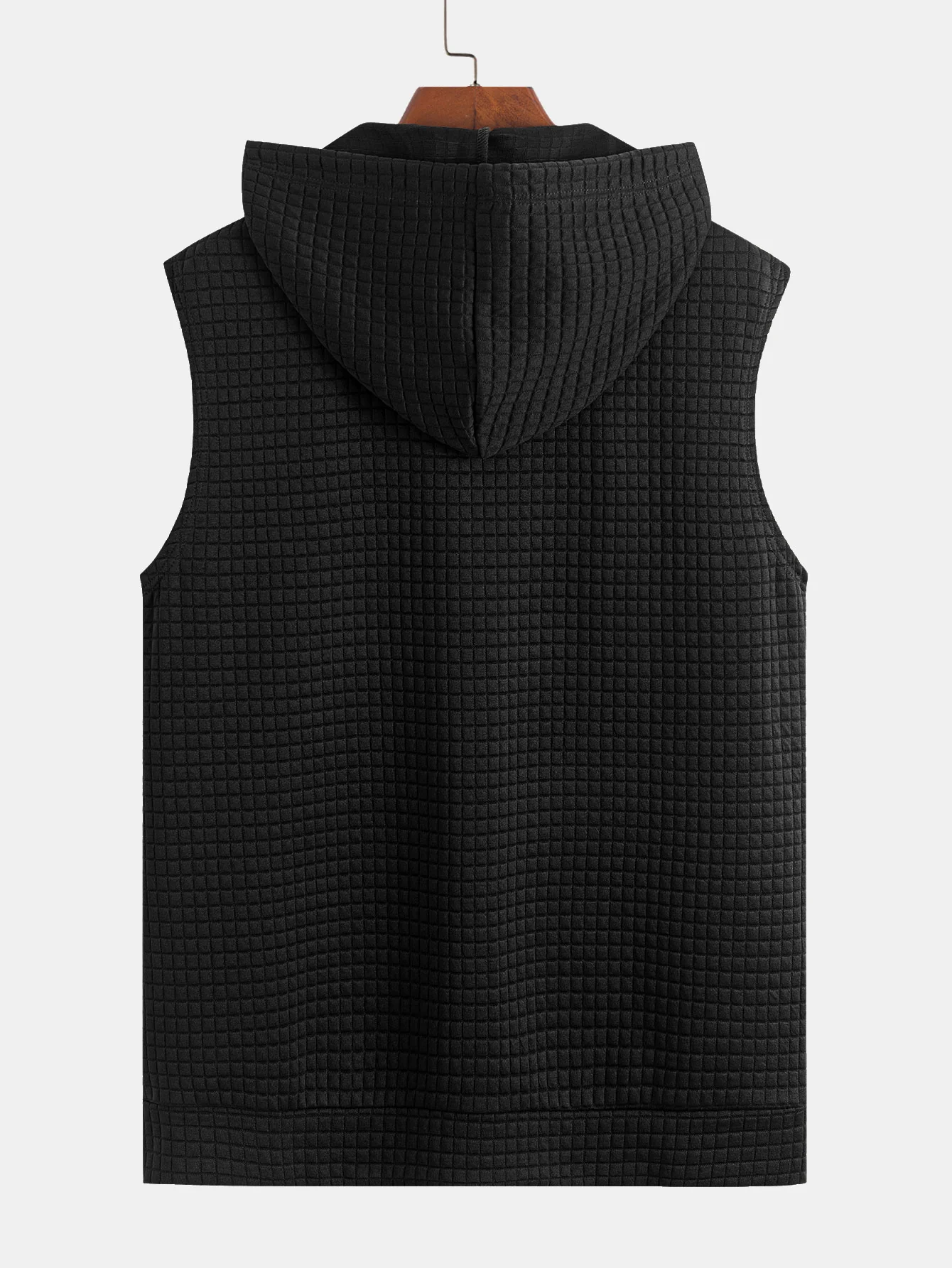 Ärmelloser Waffel-Reißverschluss-Hoodie - Image 2