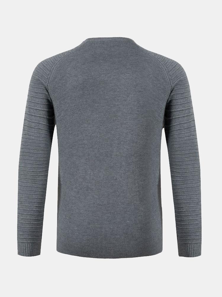 Slim Fit Raglanärmel Crew Neck Pullover - Image 5