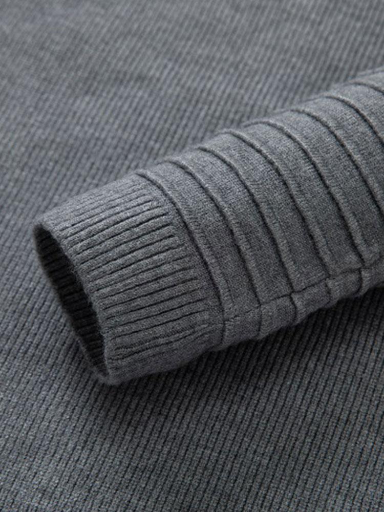 Slim Fit Raglanärmel Crew Neck Pullover - Image 8