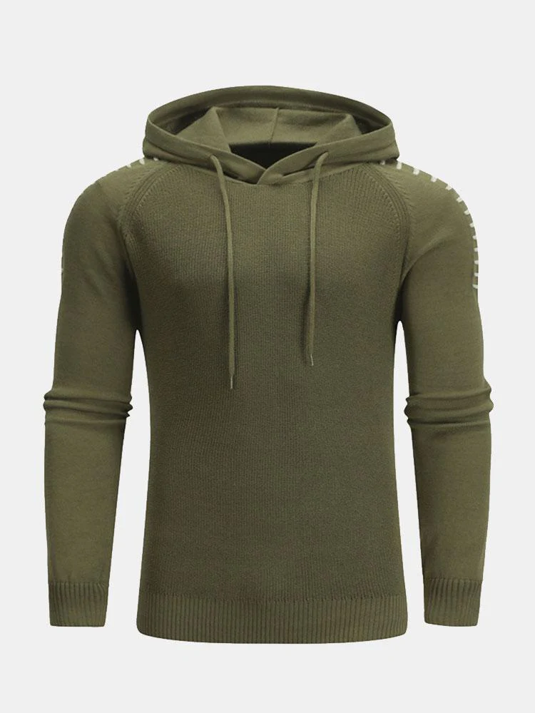 Slim Fit Raglanärmel Kapuzenpullover - Image 2