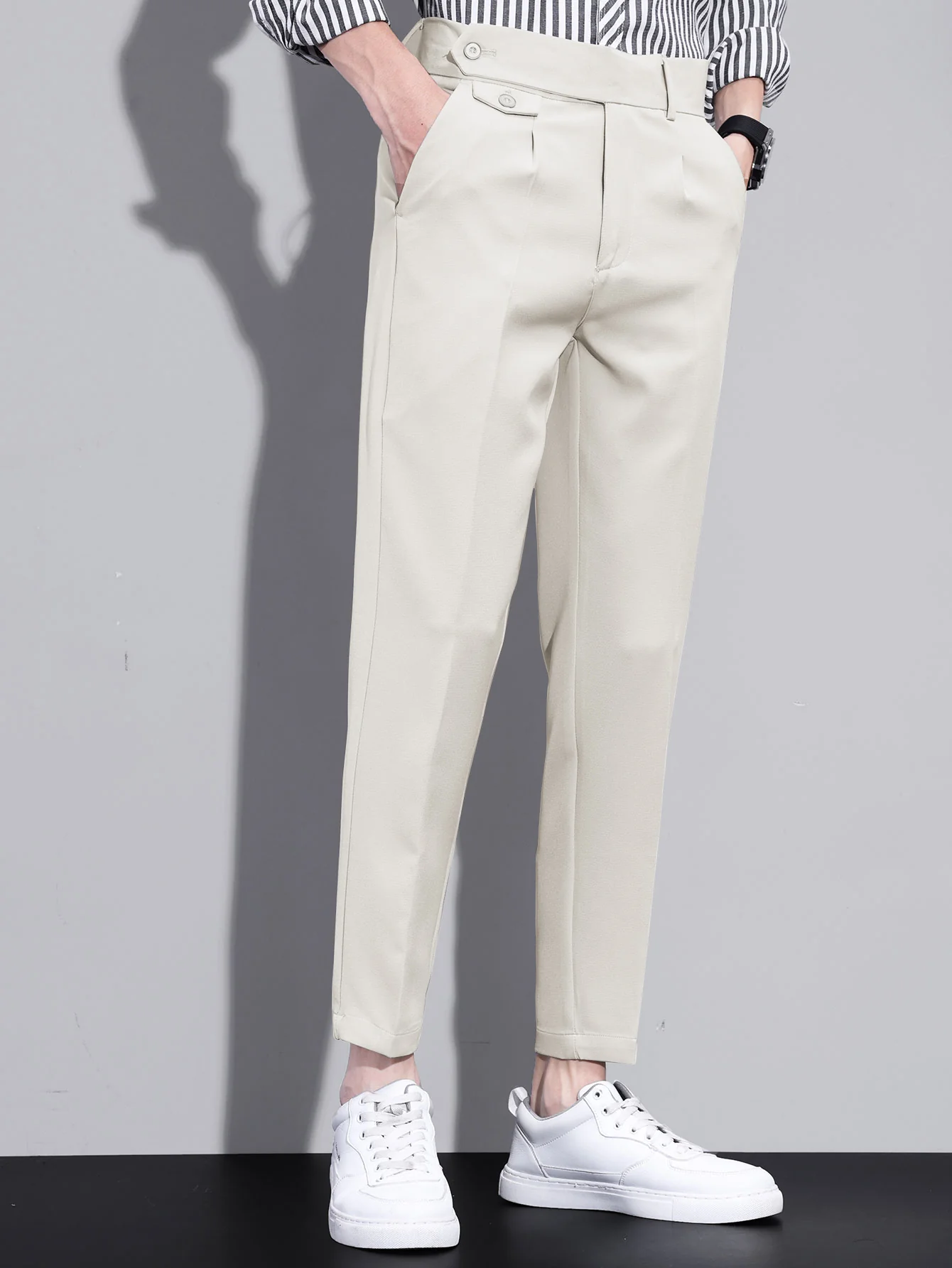 Schlanke, verjüngte, gekürzte Hose - Image 3