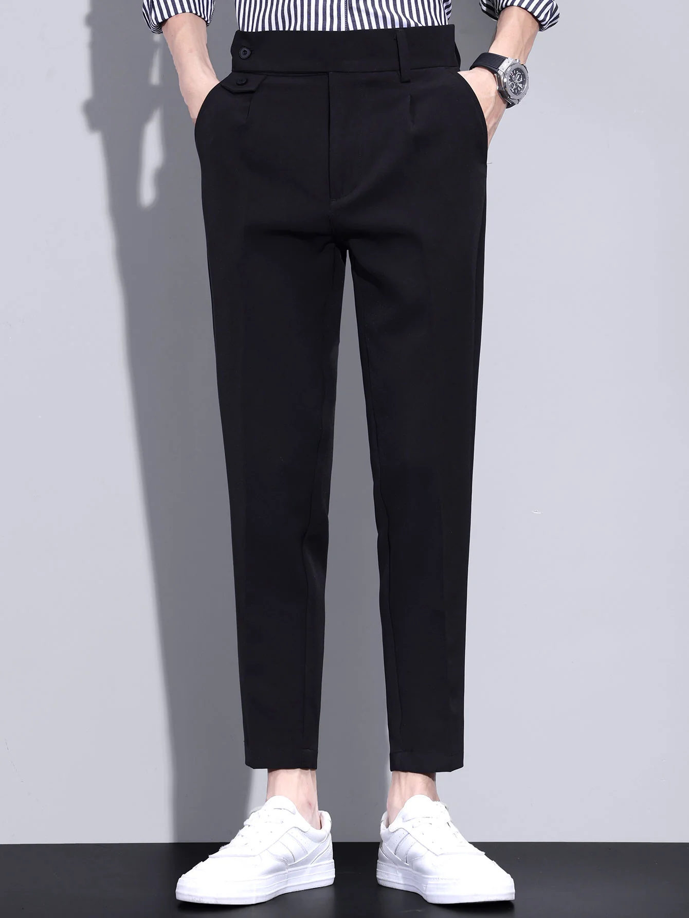 Schlanke, verjüngte, gekürzte Hose - Image 7