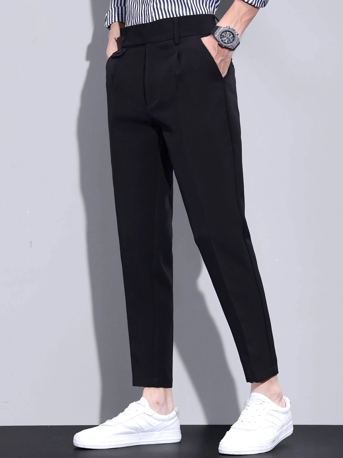 Schlanke, verjüngte, gekürzte Hose - Image 9