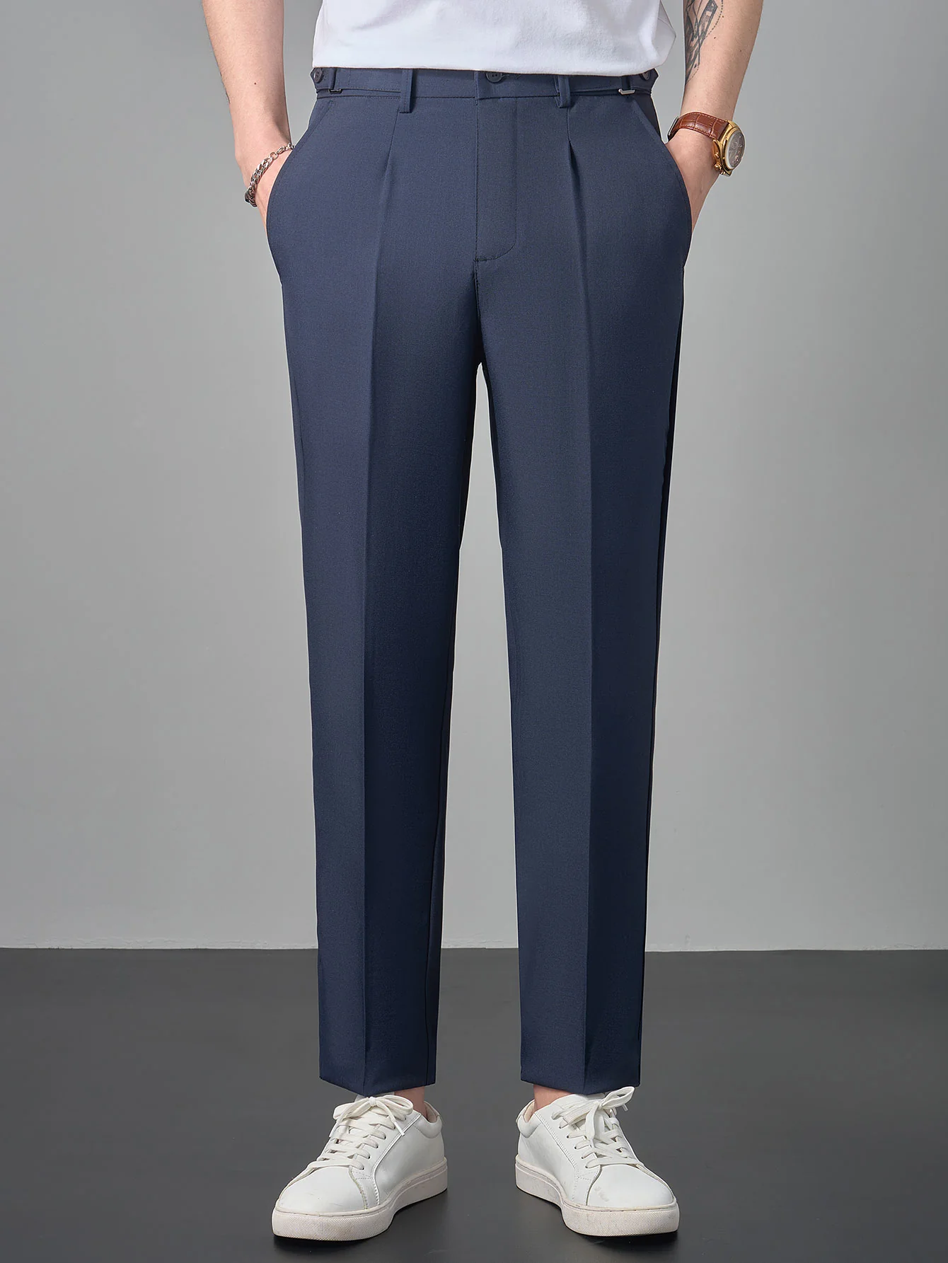 Schlanke Passform Verjüngte Neapel-Hosen - Image 13