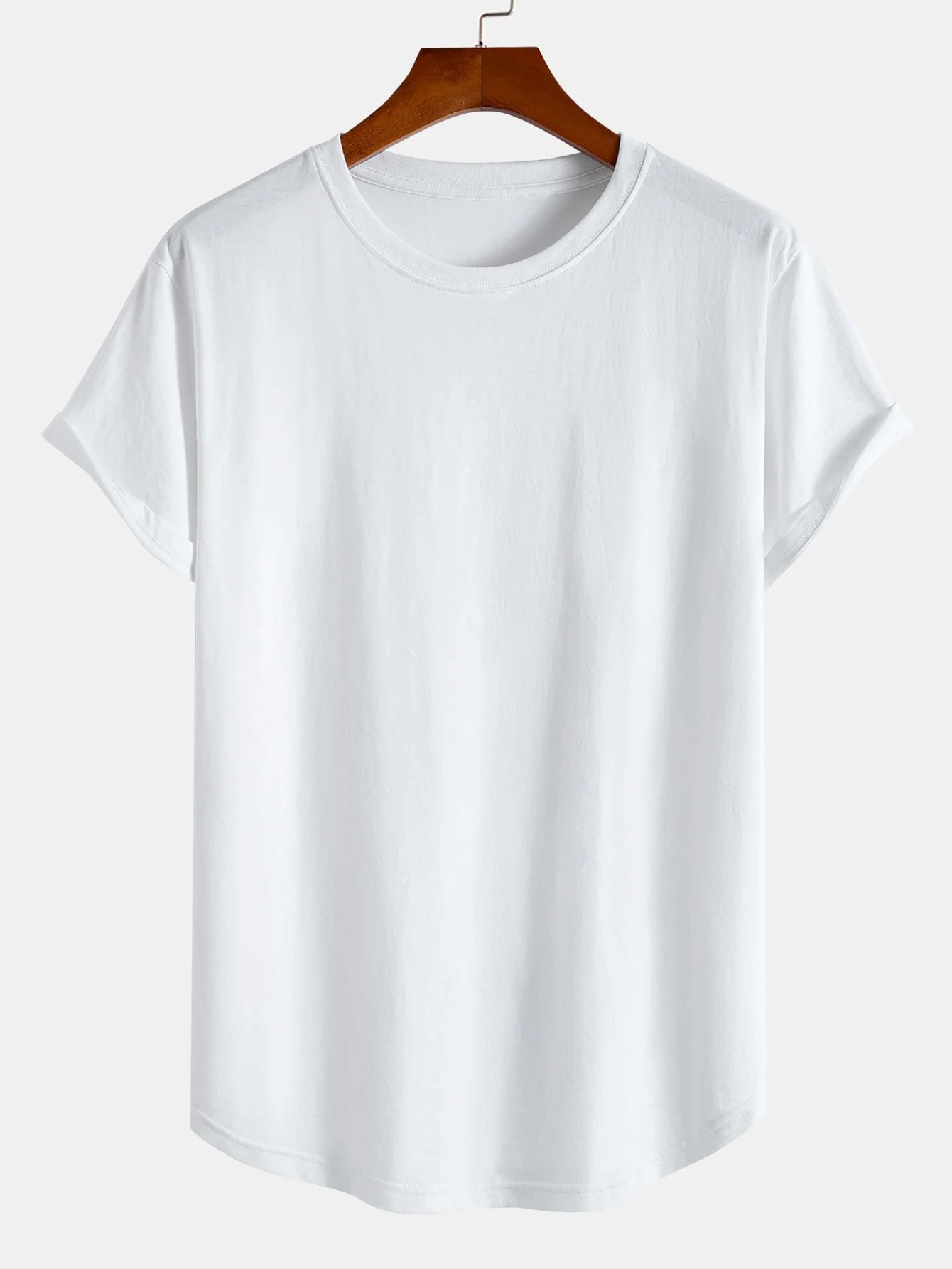 Slogan Rückendruck Baumwolle Bogen Saum T-Shirt - Image 4