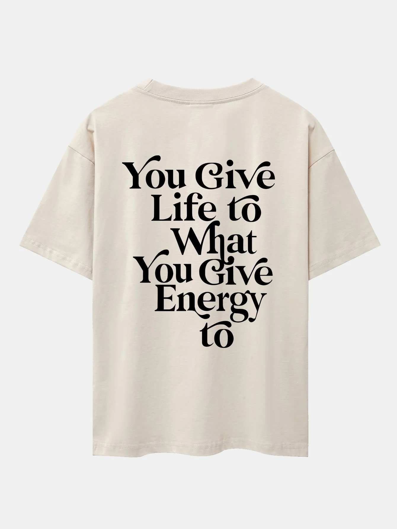 Slogan Rückenprint Drop Shoulder Oversize T-Shirt - Image 11