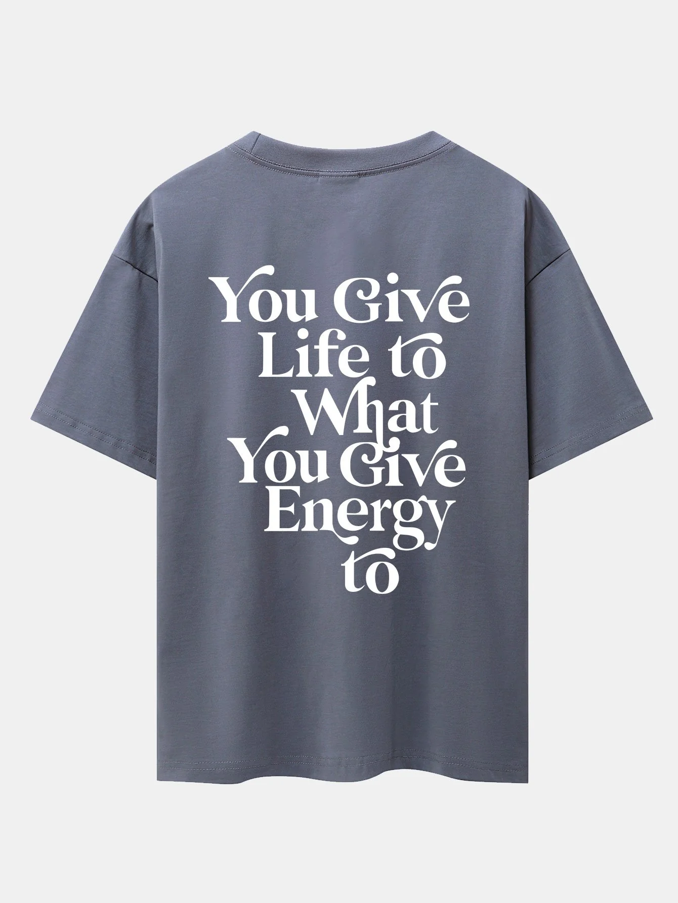 Slogan Rückenprint Drop Shoulder Oversize T-Shirt - Image 13