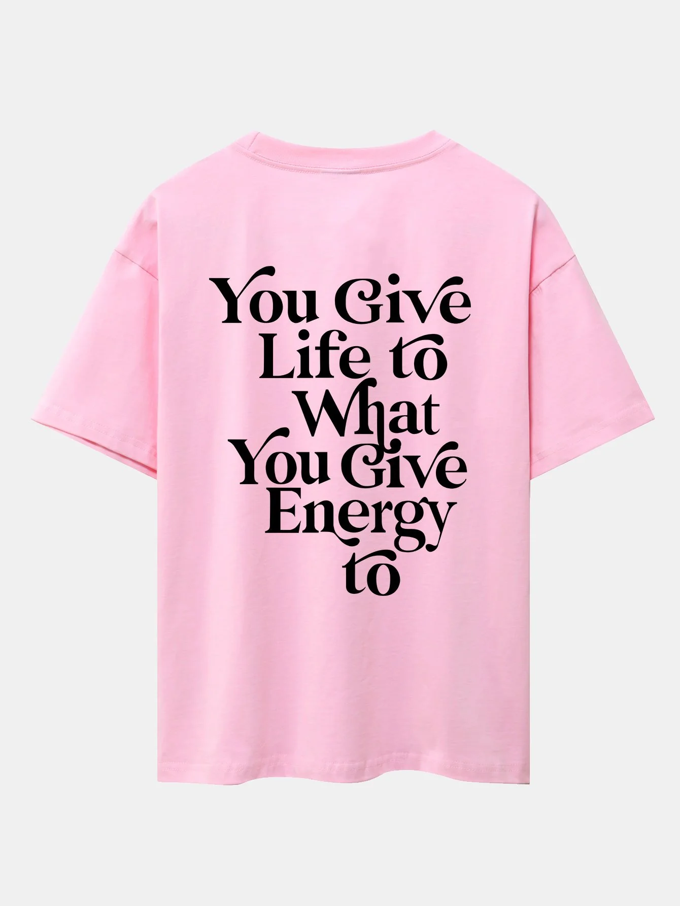 Slogan Rückenprint Drop Shoulder Oversize T-Shirt - Image 15
