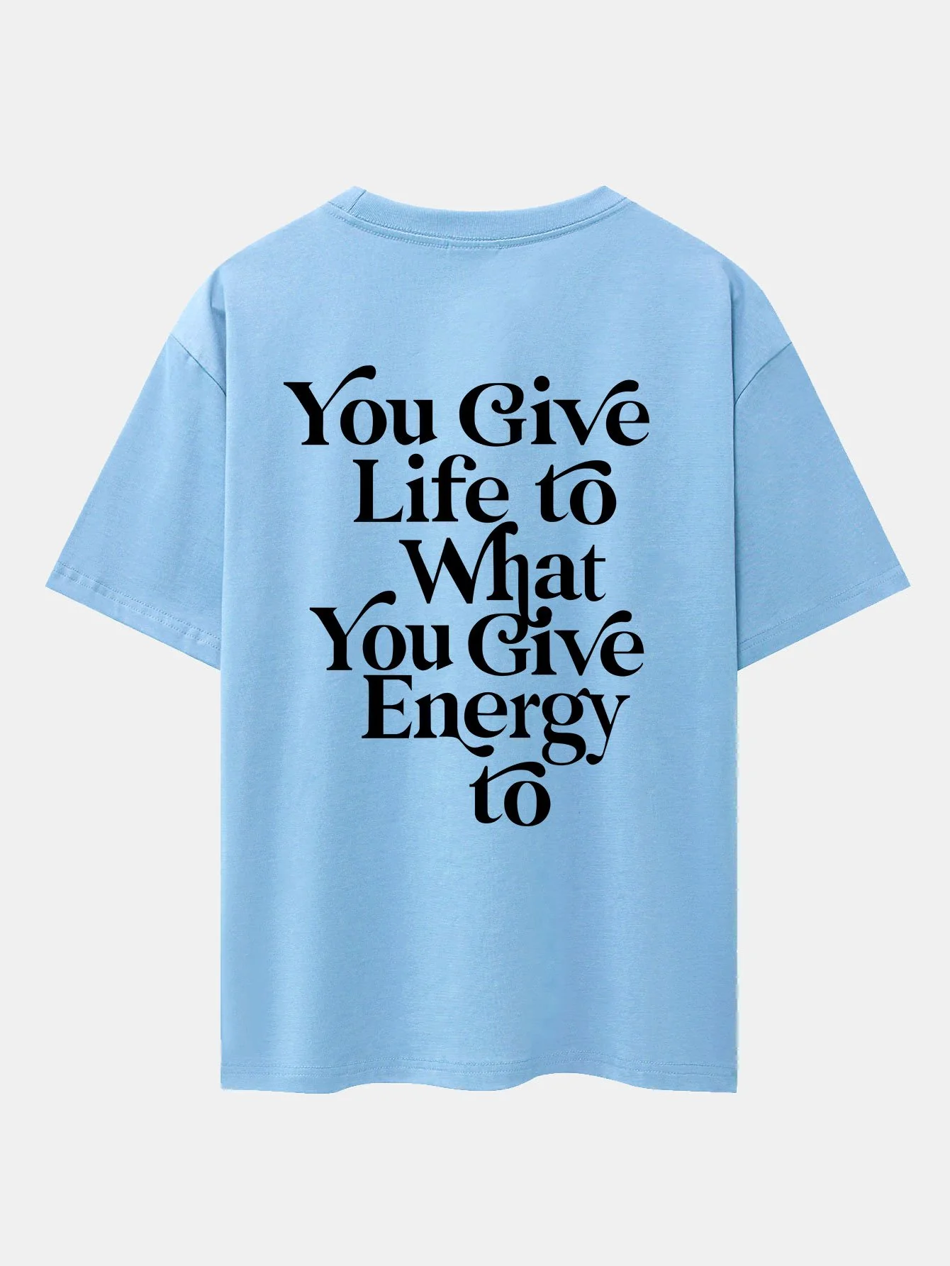 Slogan Rückenprint Drop Shoulder Oversize T-Shirt - Image 17