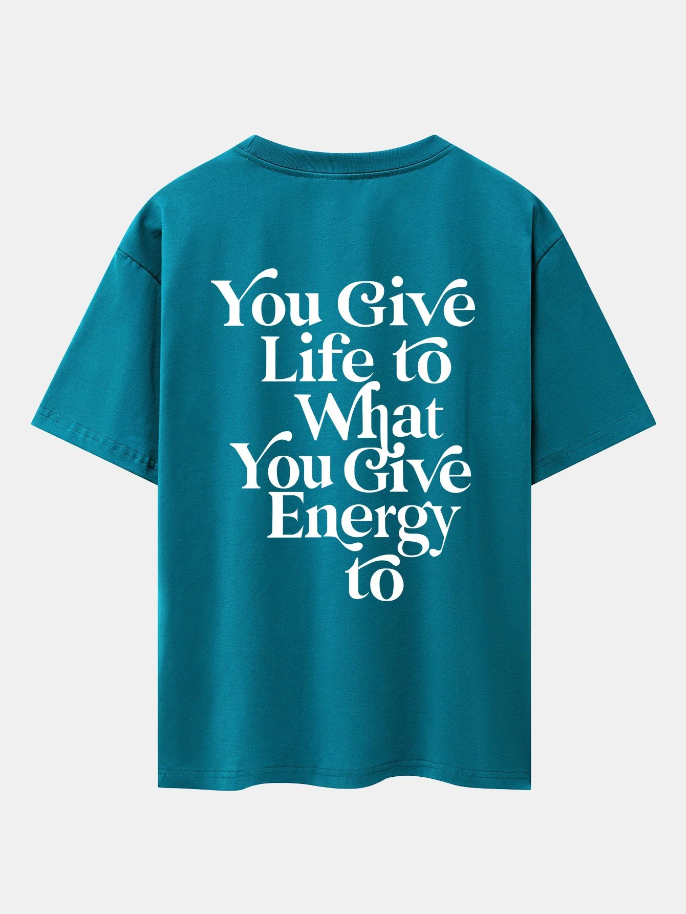 Slogan Rückenprint Drop Shoulder Oversize T-Shirt - Image 21