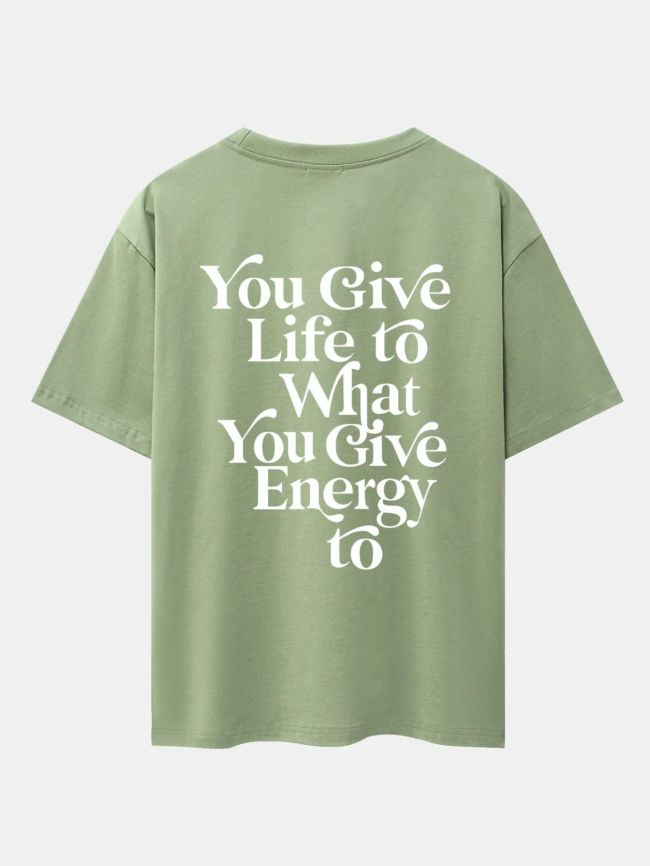 Slogan Rückenprint Drop Shoulder Oversize T-Shirt - Image 25
