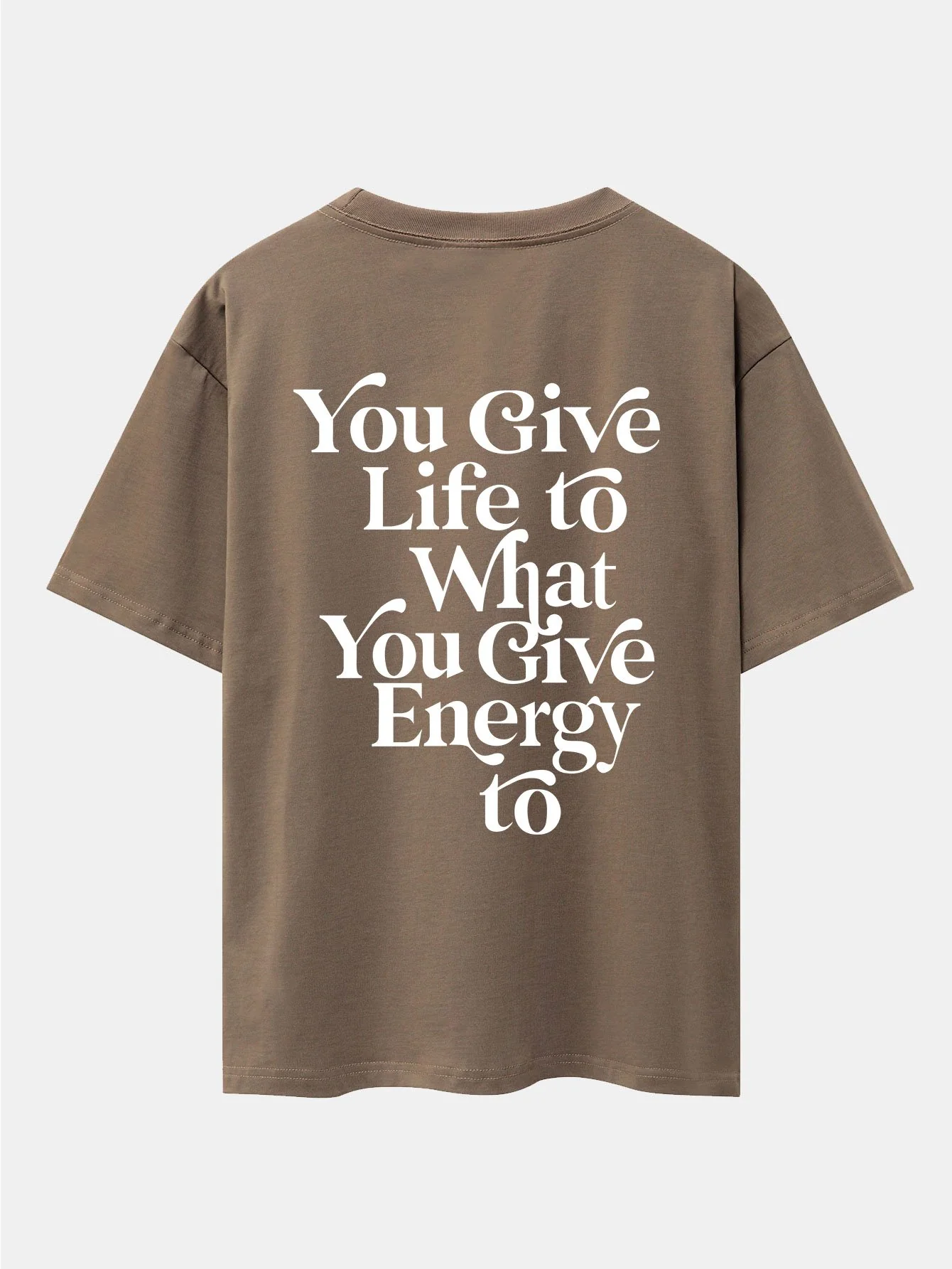 Slogan Rückenprint Drop Shoulder Oversize T-Shirt - Image 5