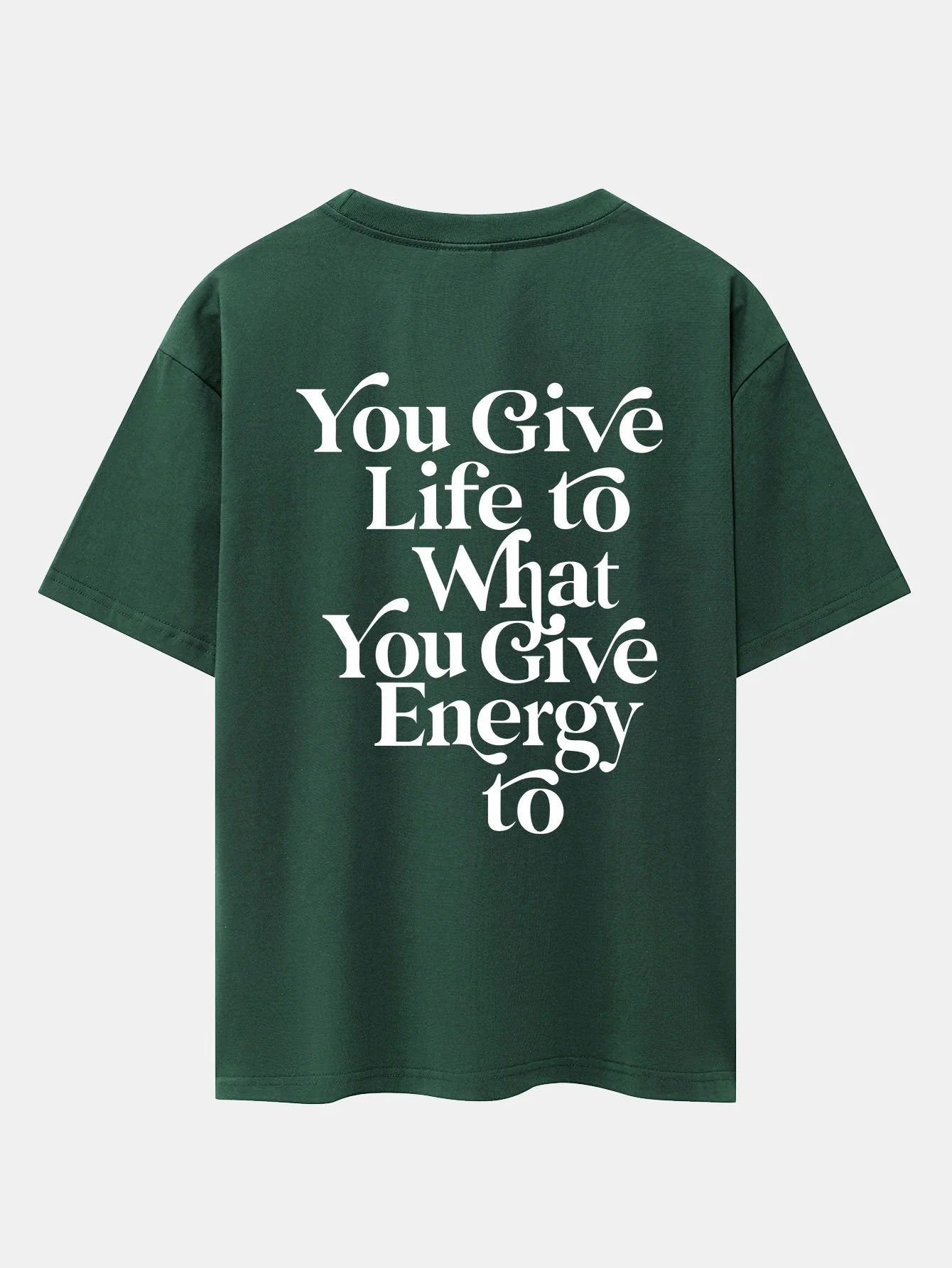 Slogan Rückenprint Drop Shoulder Oversize T-Shirt - Image 7