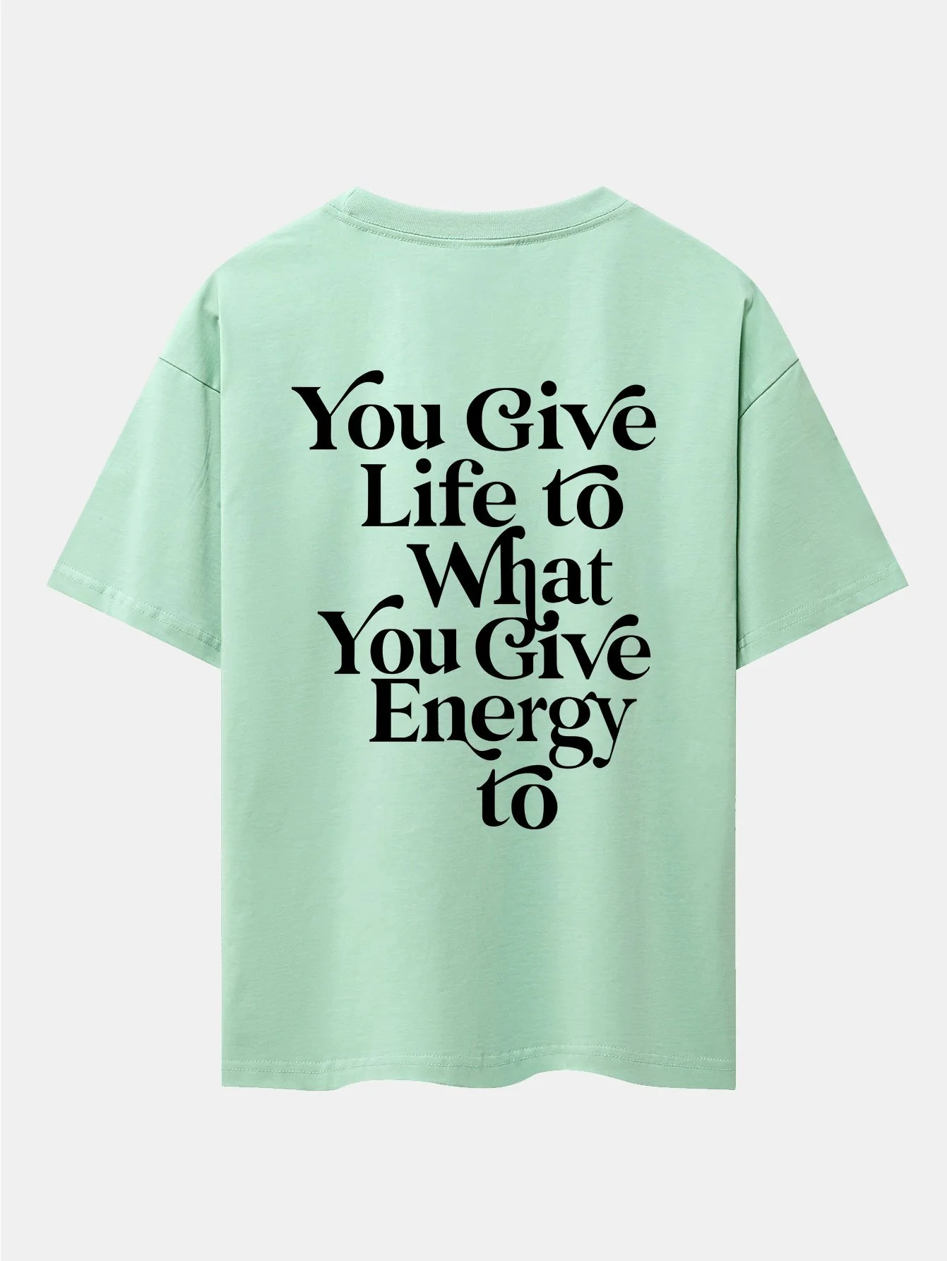 Slogan Rückenprint Drop Shoulder Oversize T-Shirt - Image 9