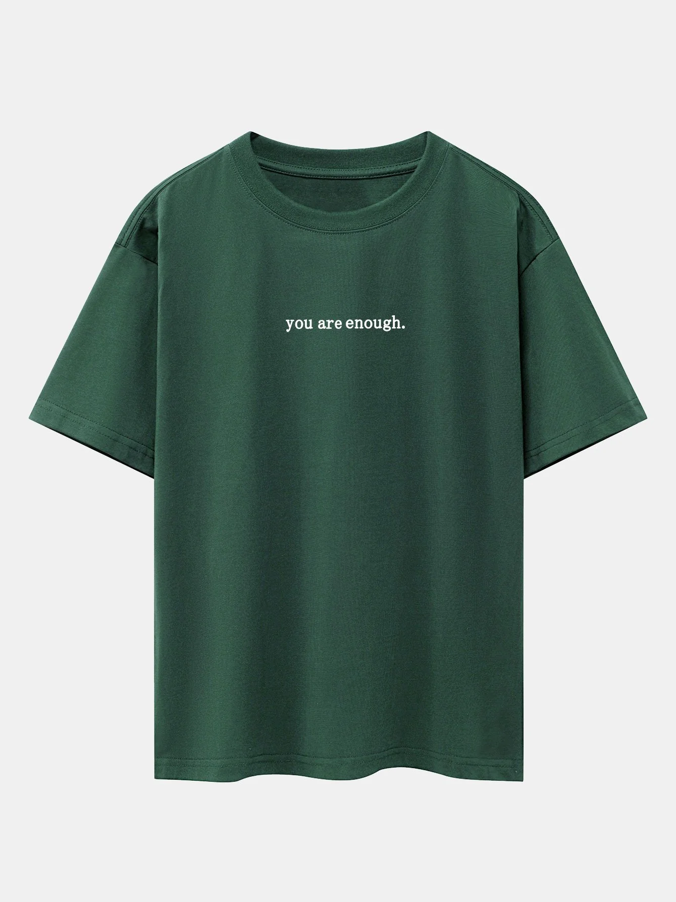 Slogan Rückenprint Drop Shoulder Oversize T-Shirt