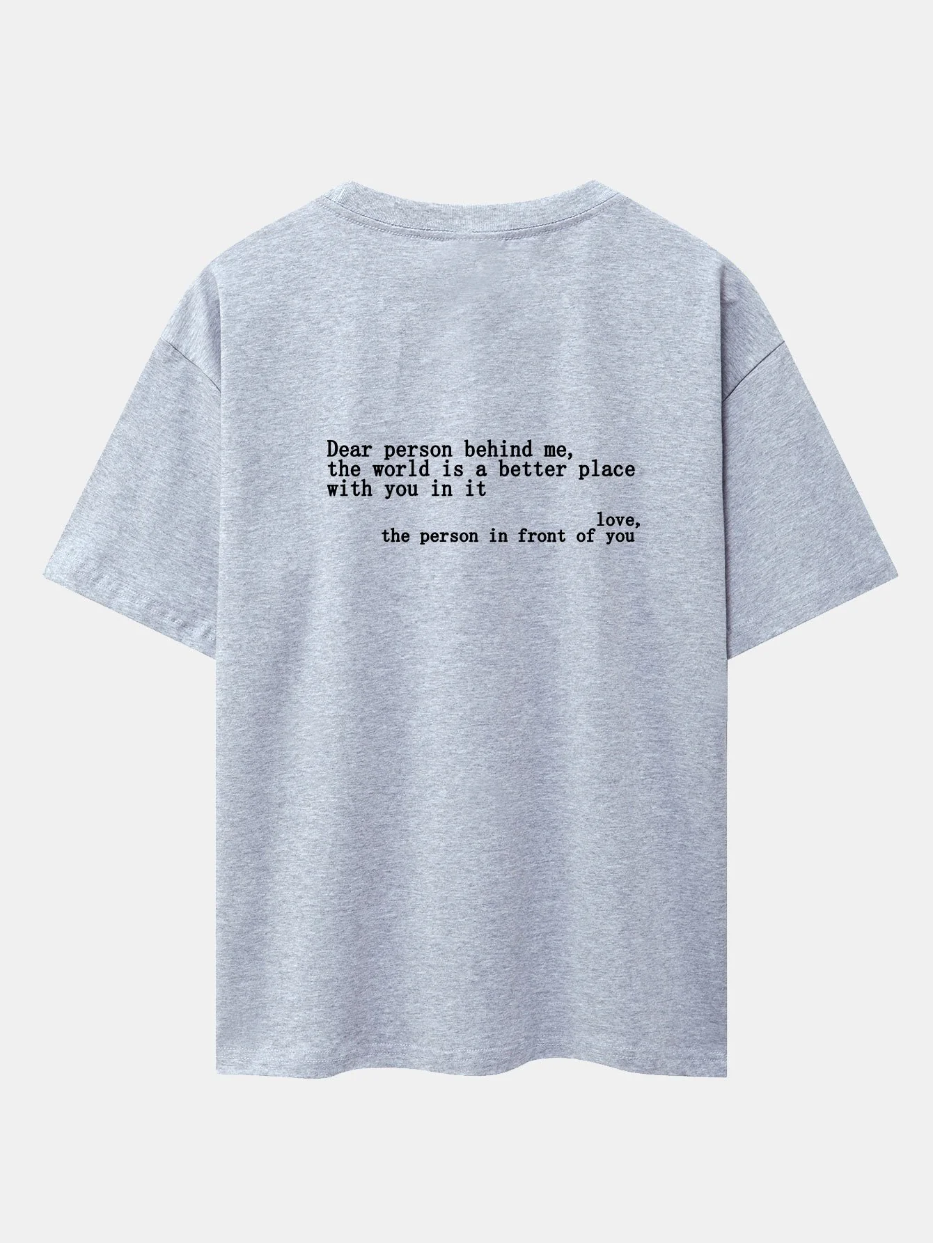Slogan Rückenprint Drop Shoulder Oversize T-Shirt - Image 10