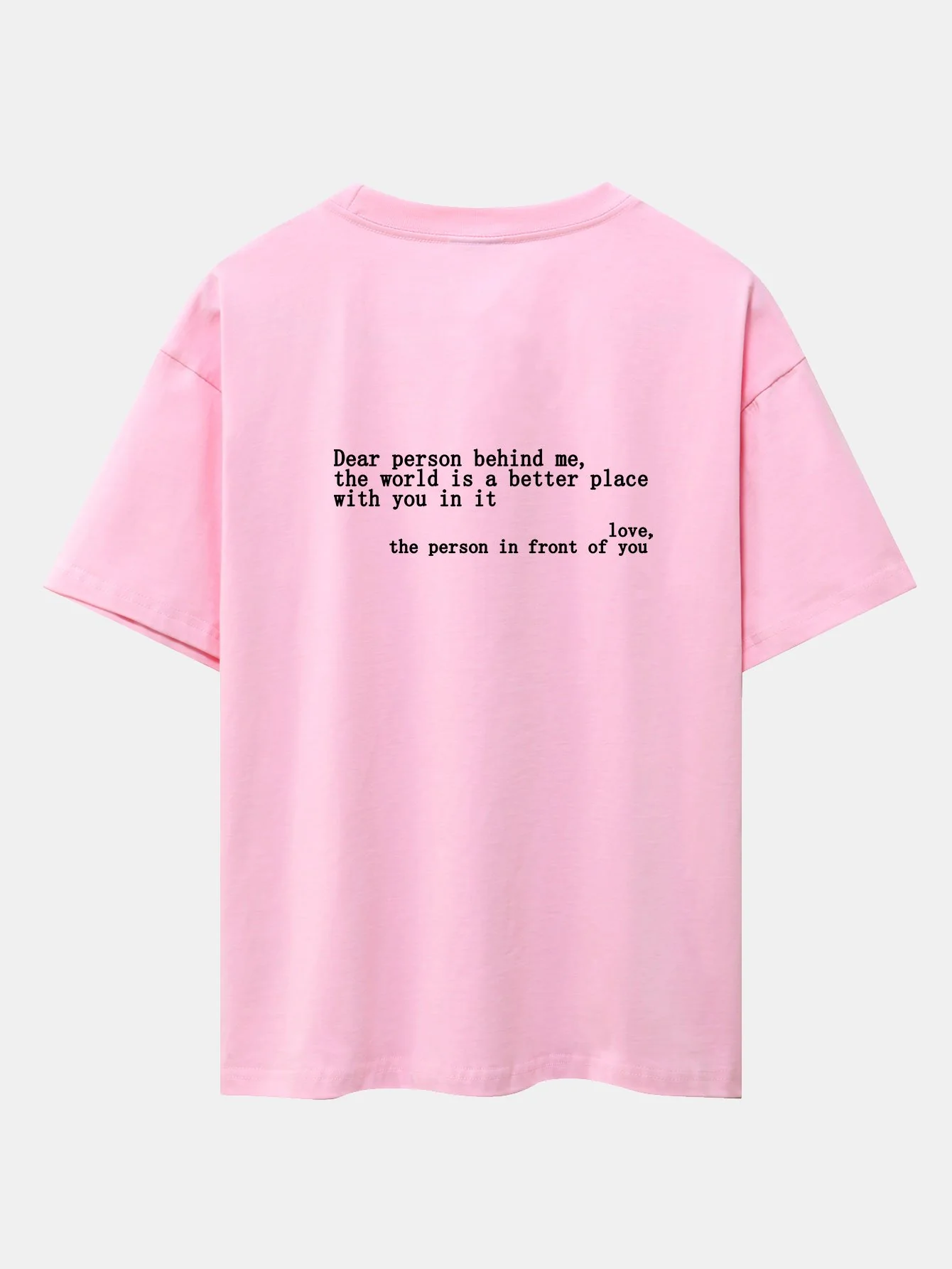 Slogan Rückenprint Drop Shoulder Oversize T-Shirt - Image 12