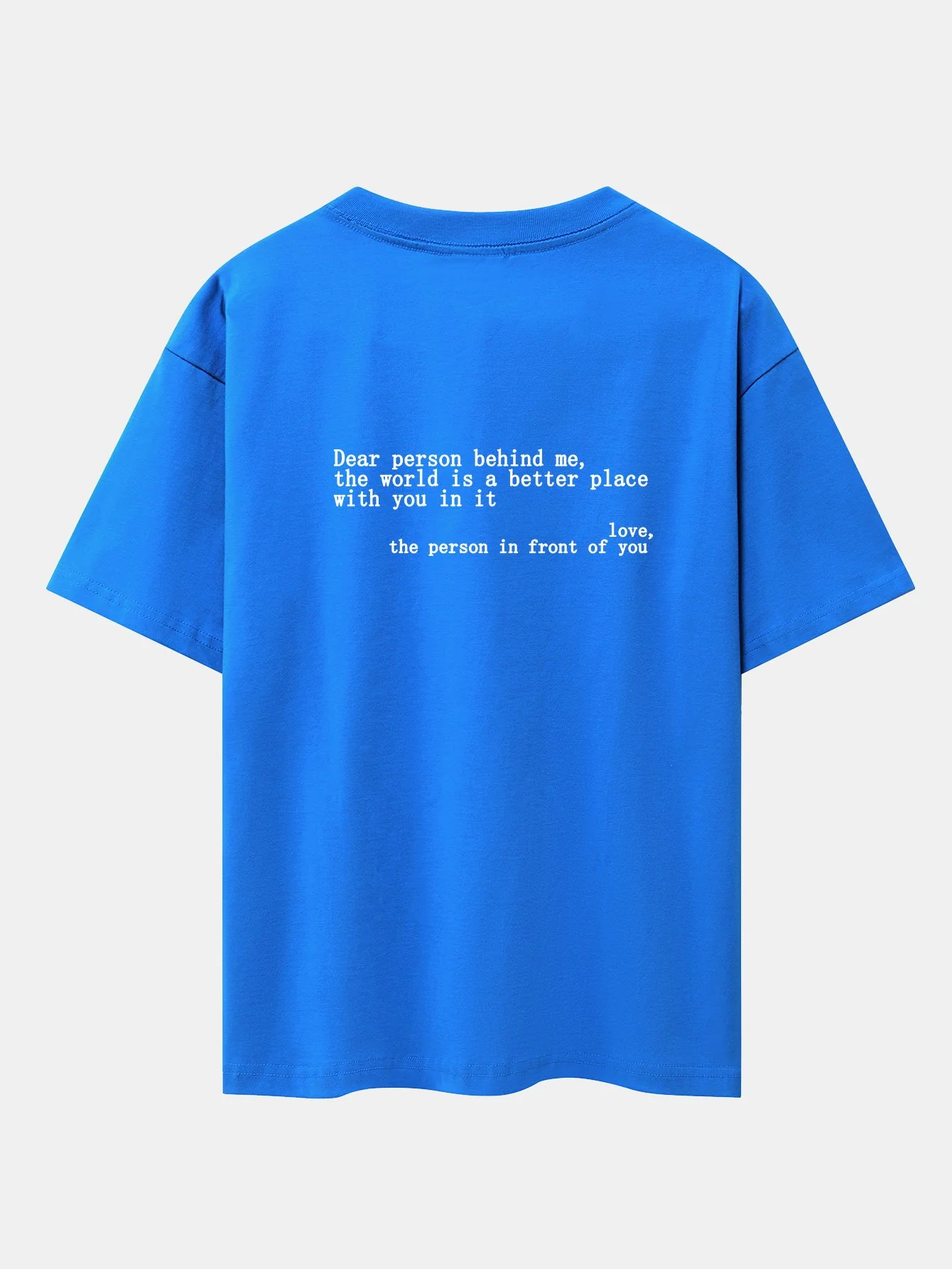 Slogan Rückenprint Drop Shoulder Oversize T-Shirt - Image 14