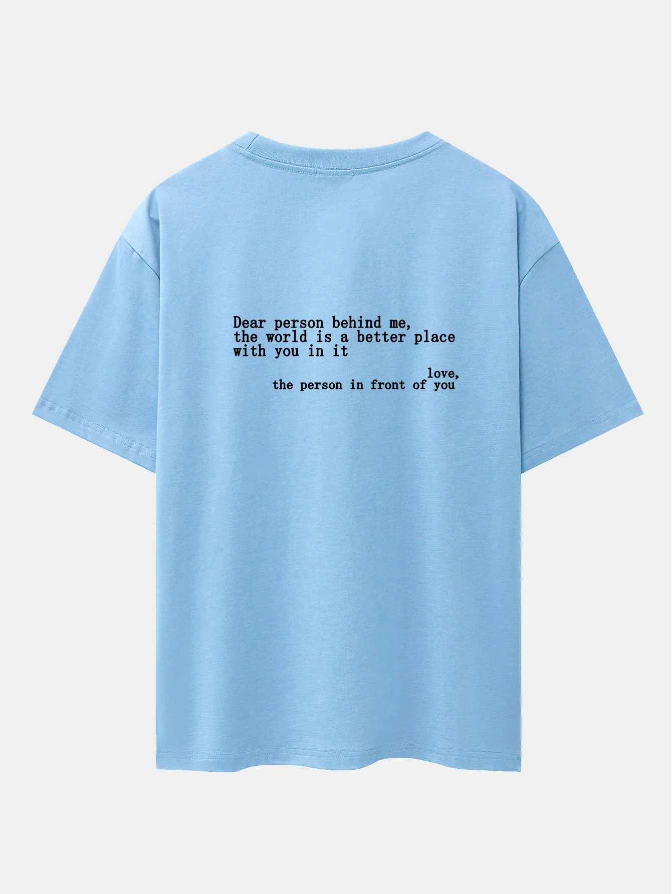 Slogan Rückenprint Drop Shoulder Oversize T-Shirt - Image 16