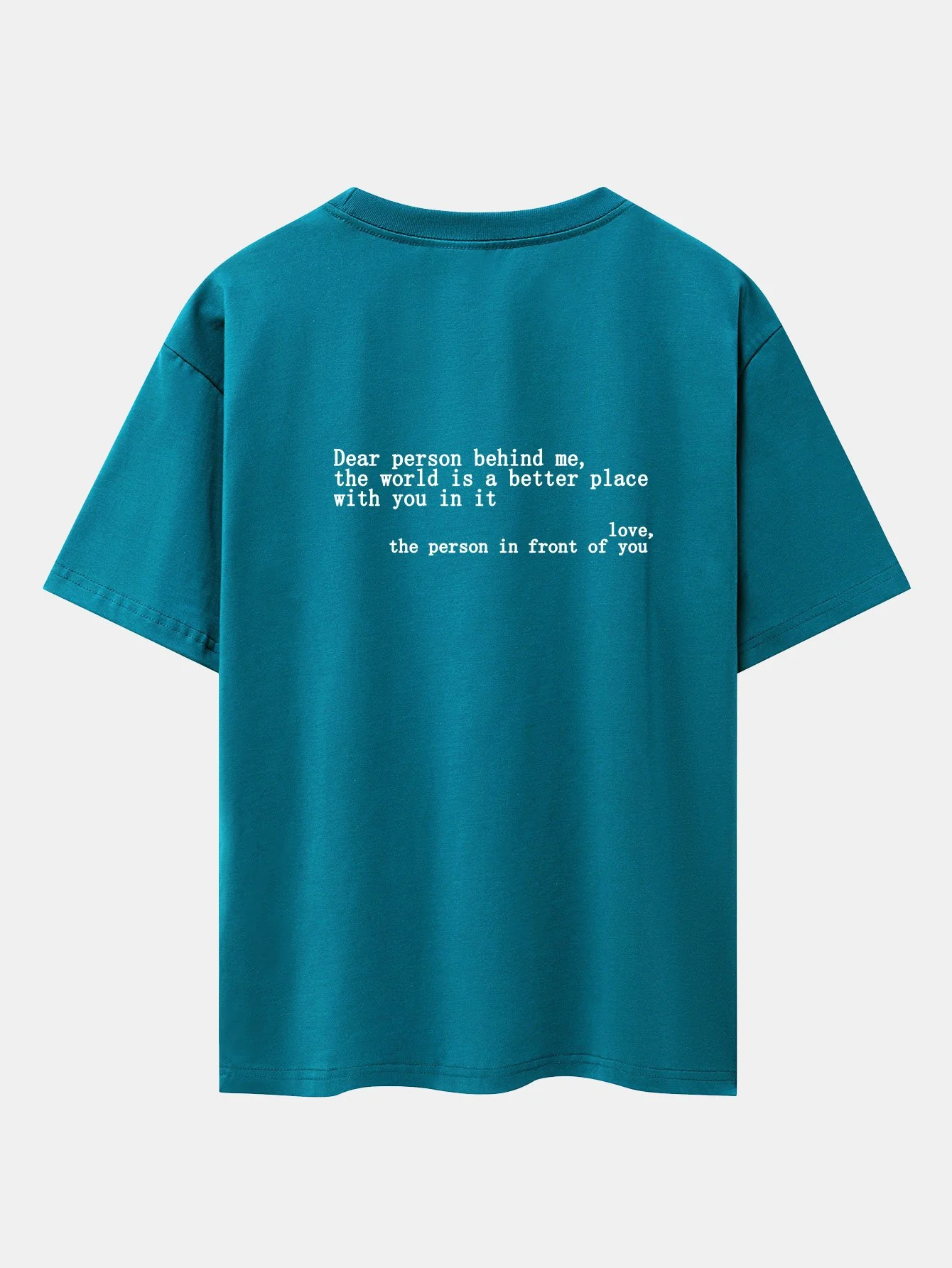 Slogan Rückenprint Drop Shoulder Oversize T-Shirt - Image 18