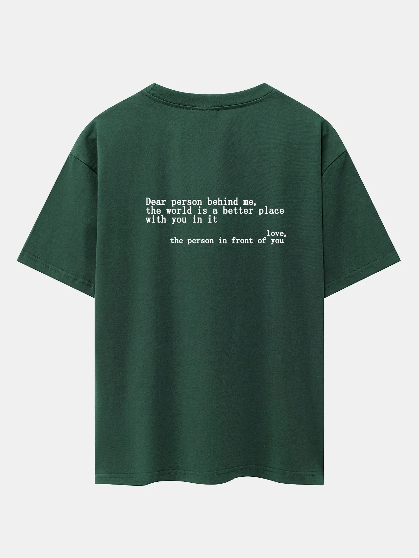 Slogan Rückenprint Drop Shoulder Oversize T-Shirt - Image 2