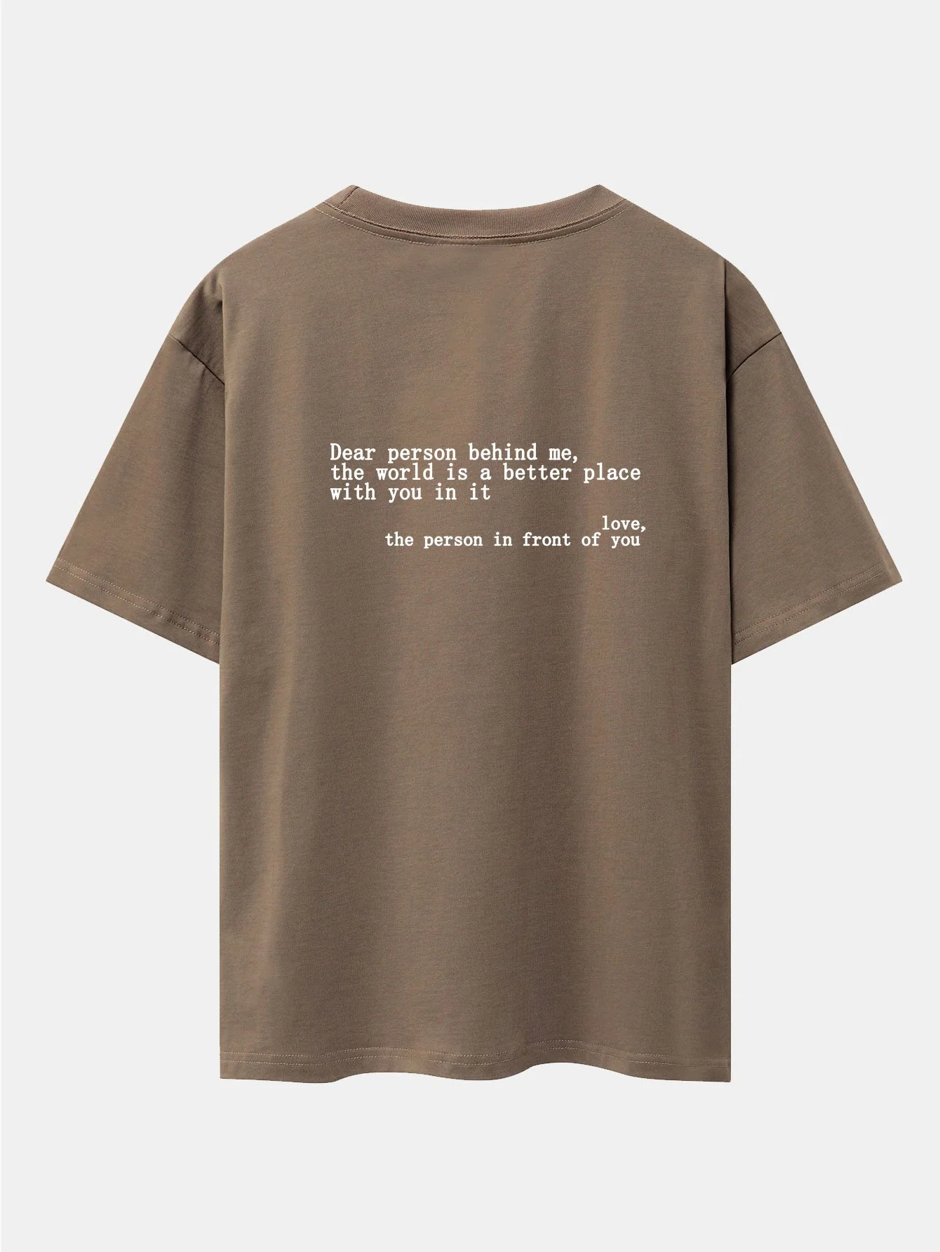 Slogan Rückenprint Drop Shoulder Oversize T-Shirt - Image 20