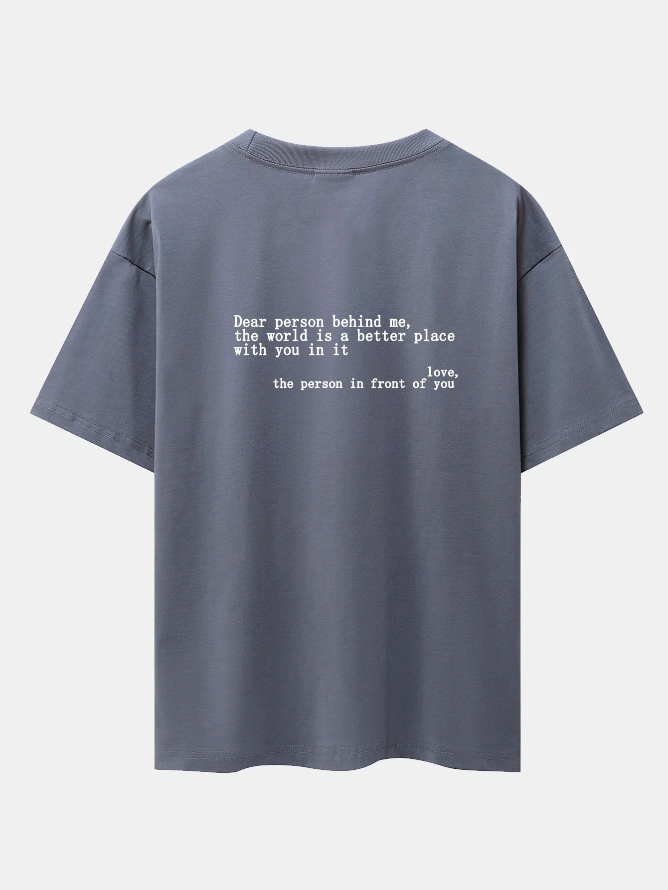 Slogan Rückenprint Drop Shoulder Oversize T-Shirt - Image 22