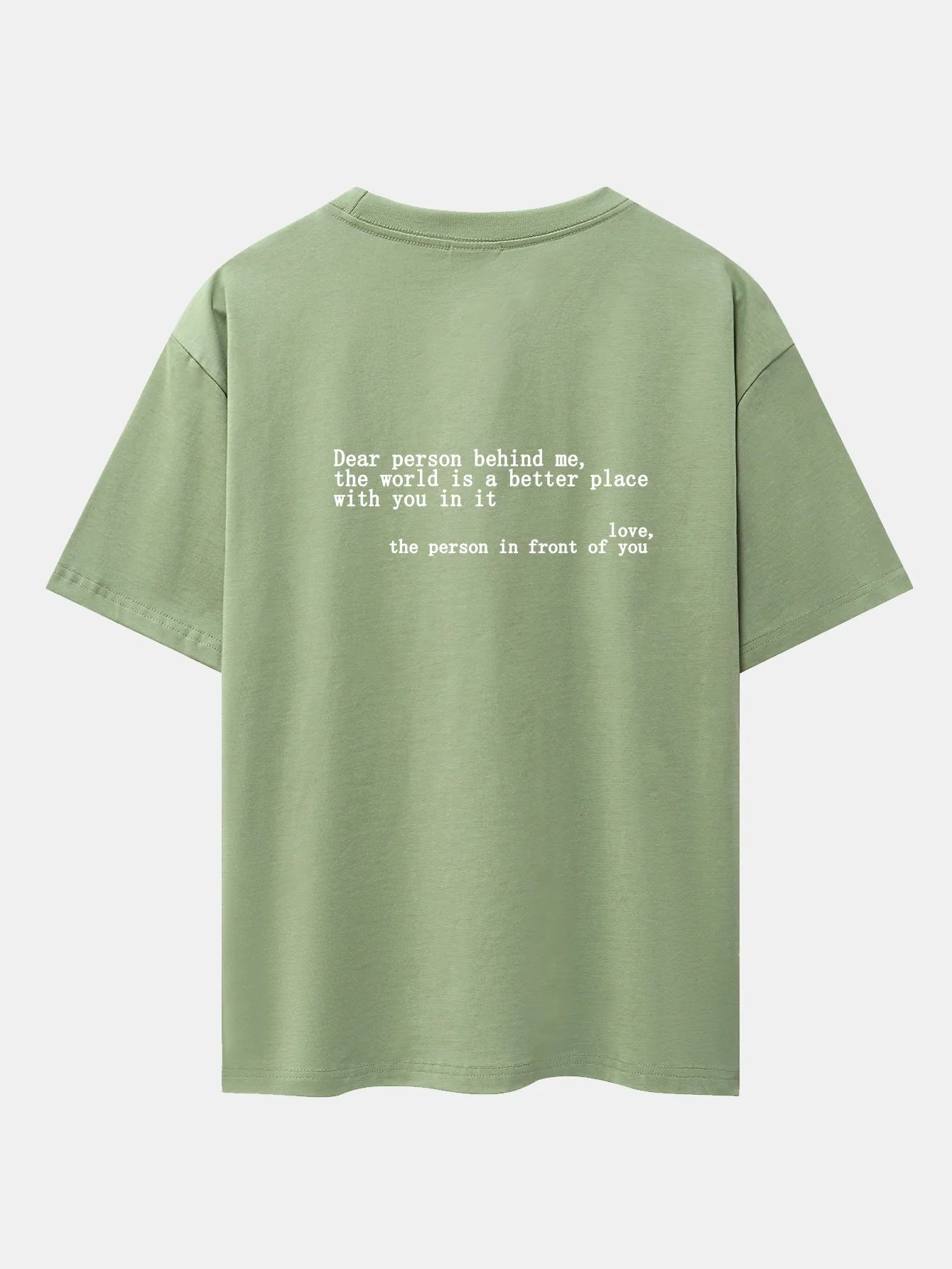 Slogan Rückenprint Drop Shoulder Oversize T-Shirt - Image 24