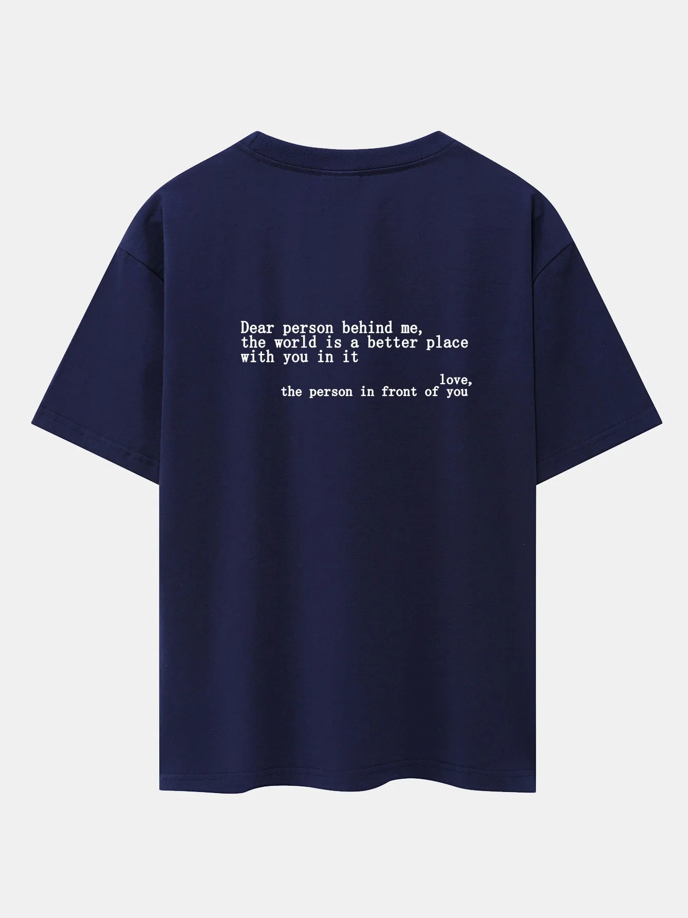Slogan Rückenprint Drop Shoulder Oversize T-Shirt - Image 26