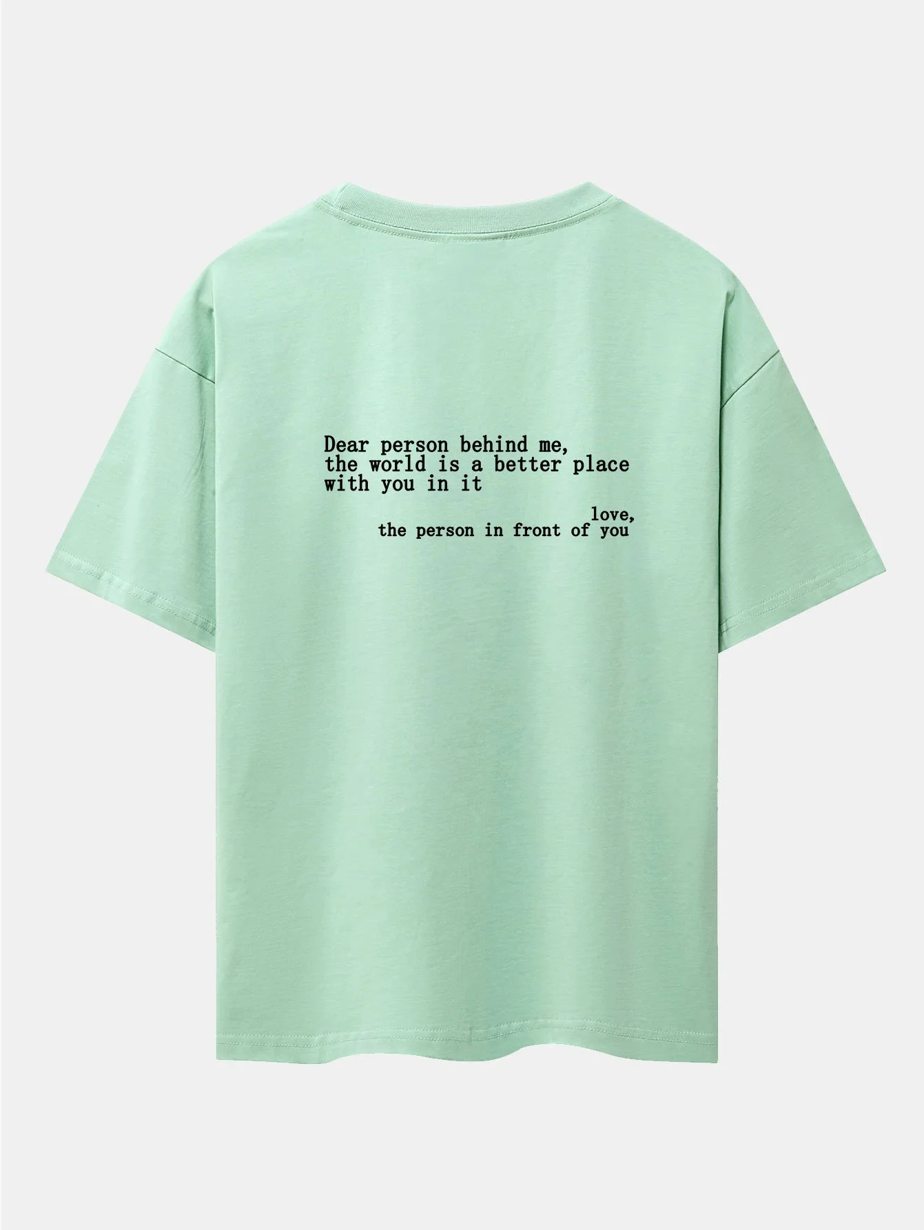 Slogan Rückenprint Drop Shoulder Oversize T-Shirt - Image 28