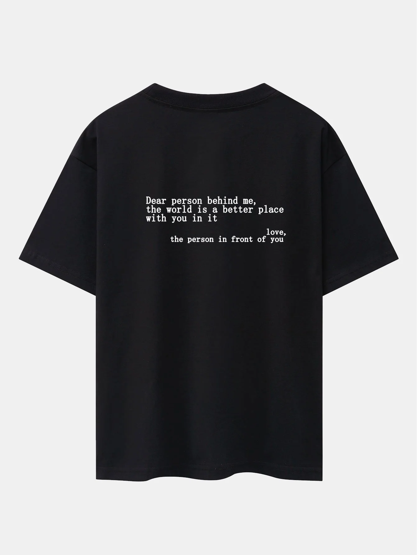 Slogan Rückenprint Drop Shoulder Oversize T-Shirt - Image 4