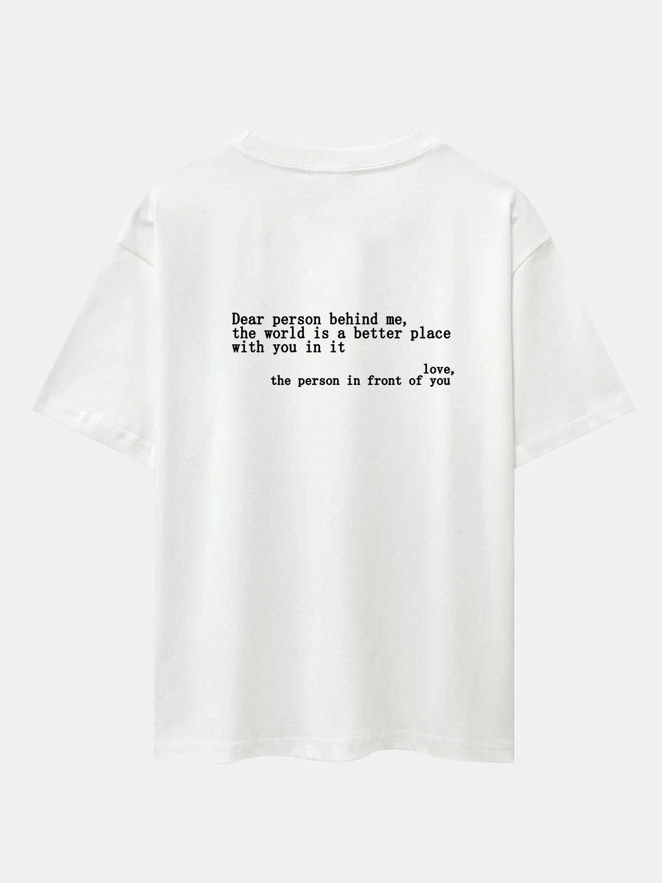 Slogan Rückenprint Drop Shoulder Oversize T-Shirt - Image 6