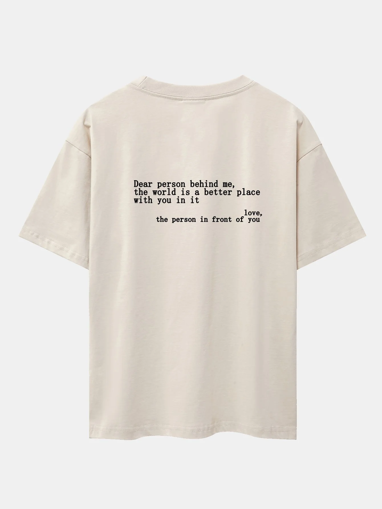 Slogan Rückenprint Drop Shoulder Oversize T-Shirt - Image 8