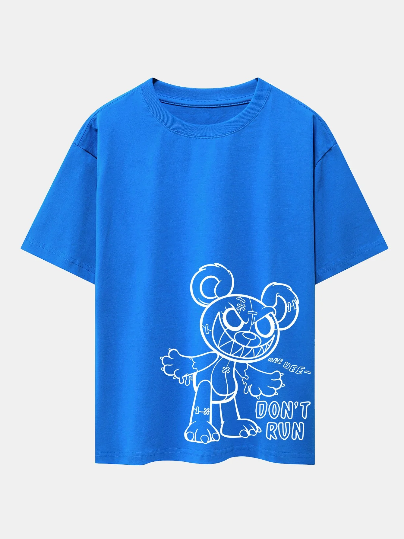 Slogan Cartoon Bären Druck Drop Shoulder Oversize T-Shirt - Image 6