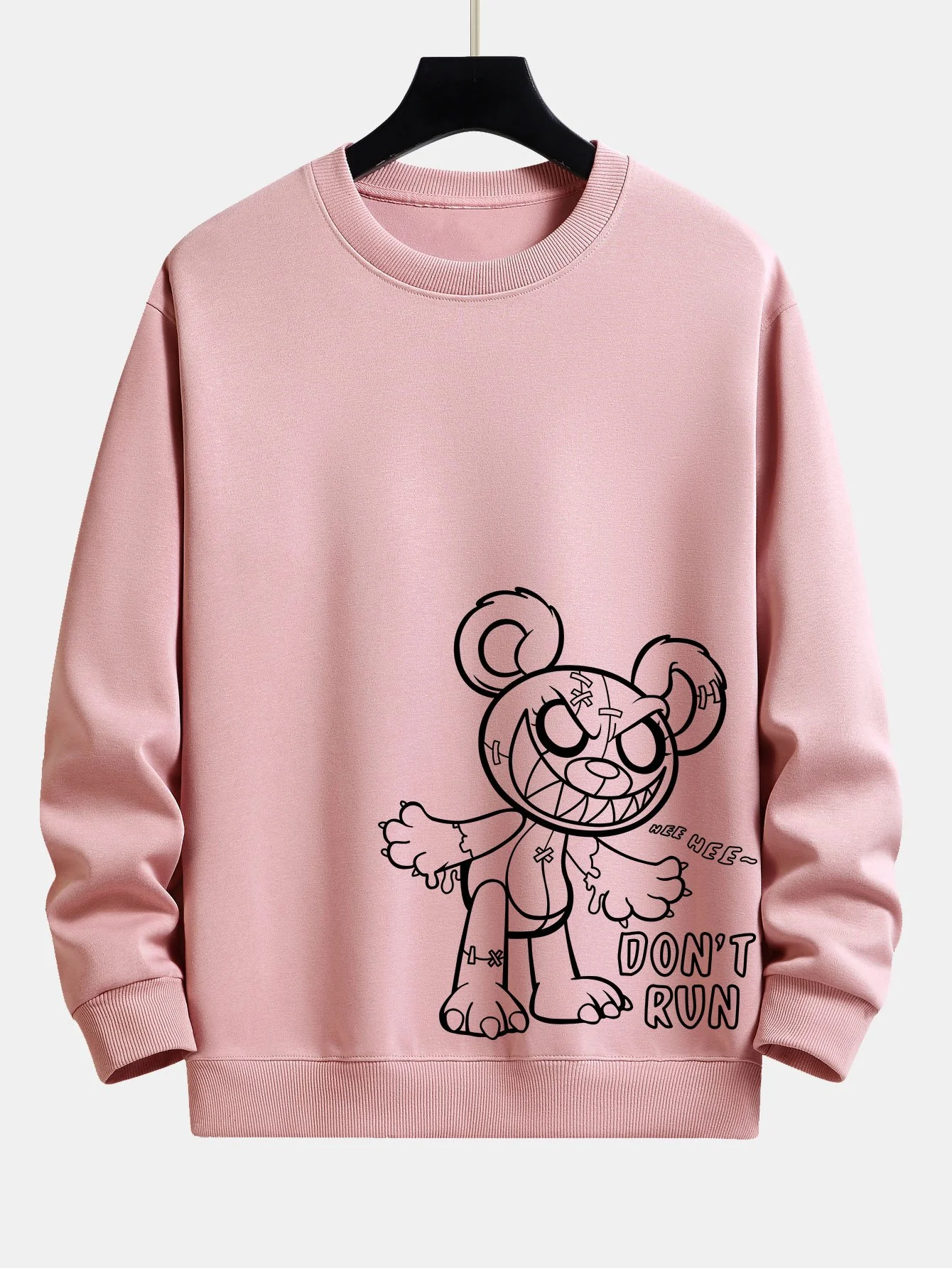Slogan Cartoon Bären Druck Relaxed Fit Sweatshirt - Image 2
