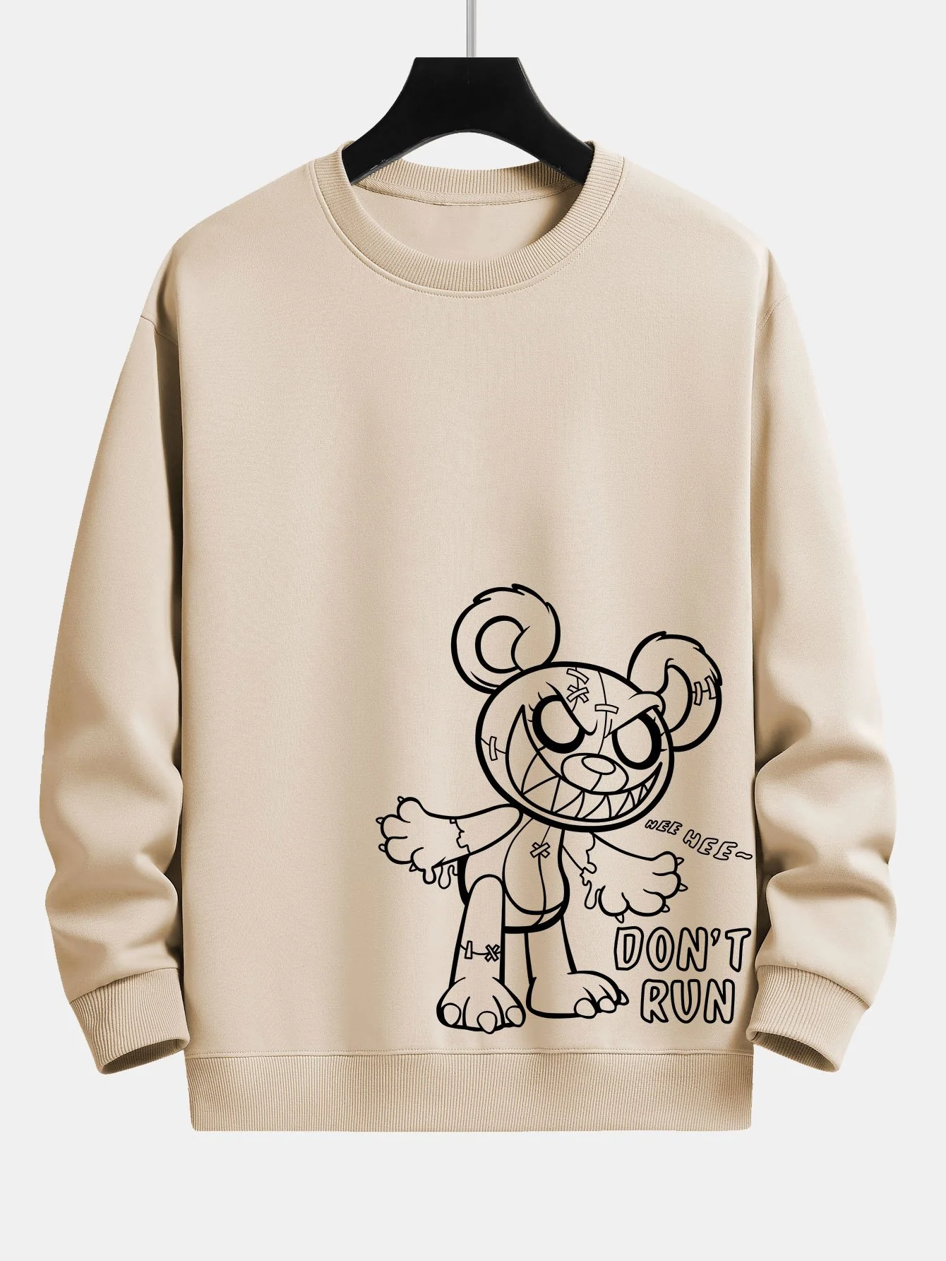 Slogan Cartoon Bären Druck Relaxed Fit Sweatshirt - Image 4