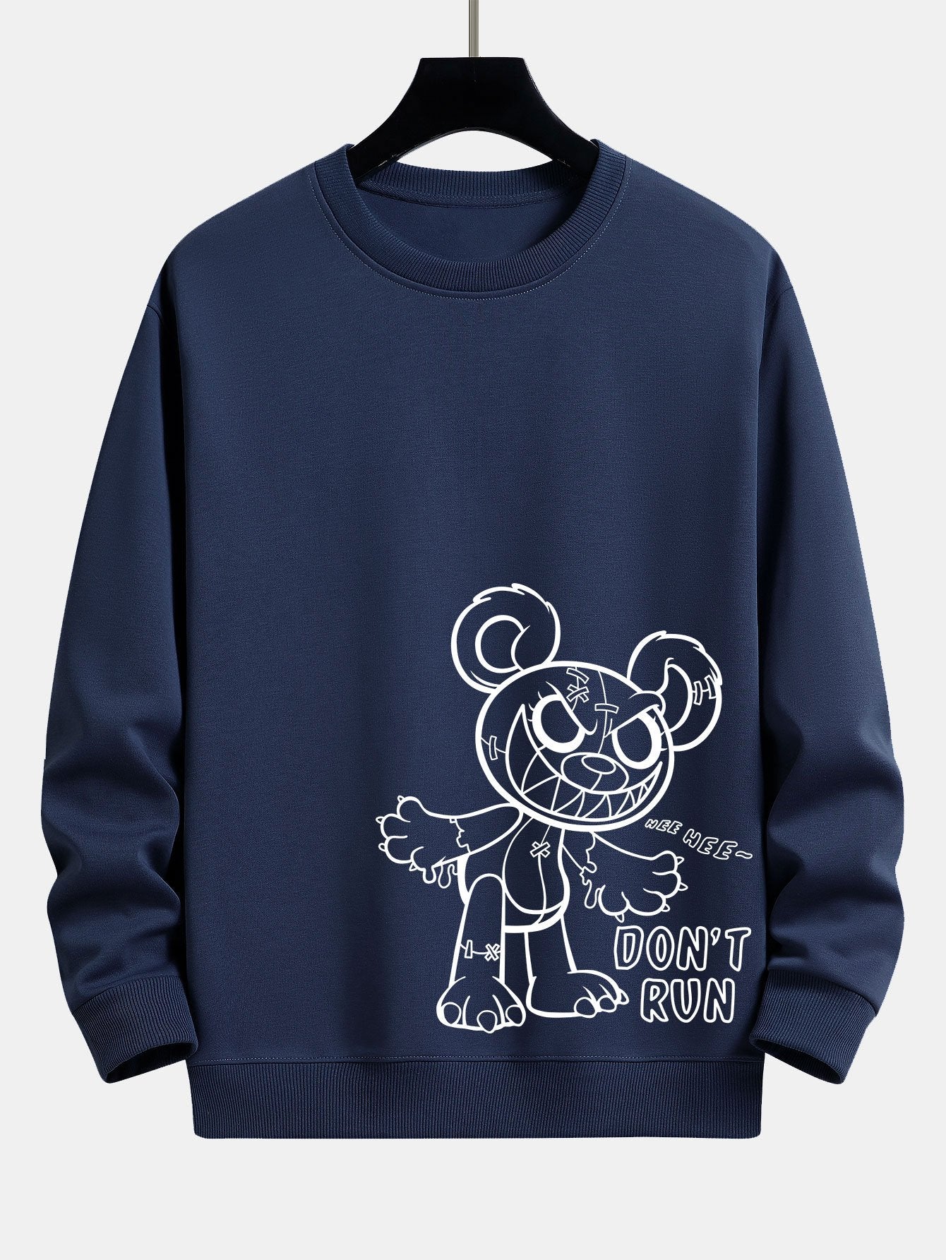 Slogan Cartoon Bären Druck Relaxed Fit Sweatshirt - Image 5